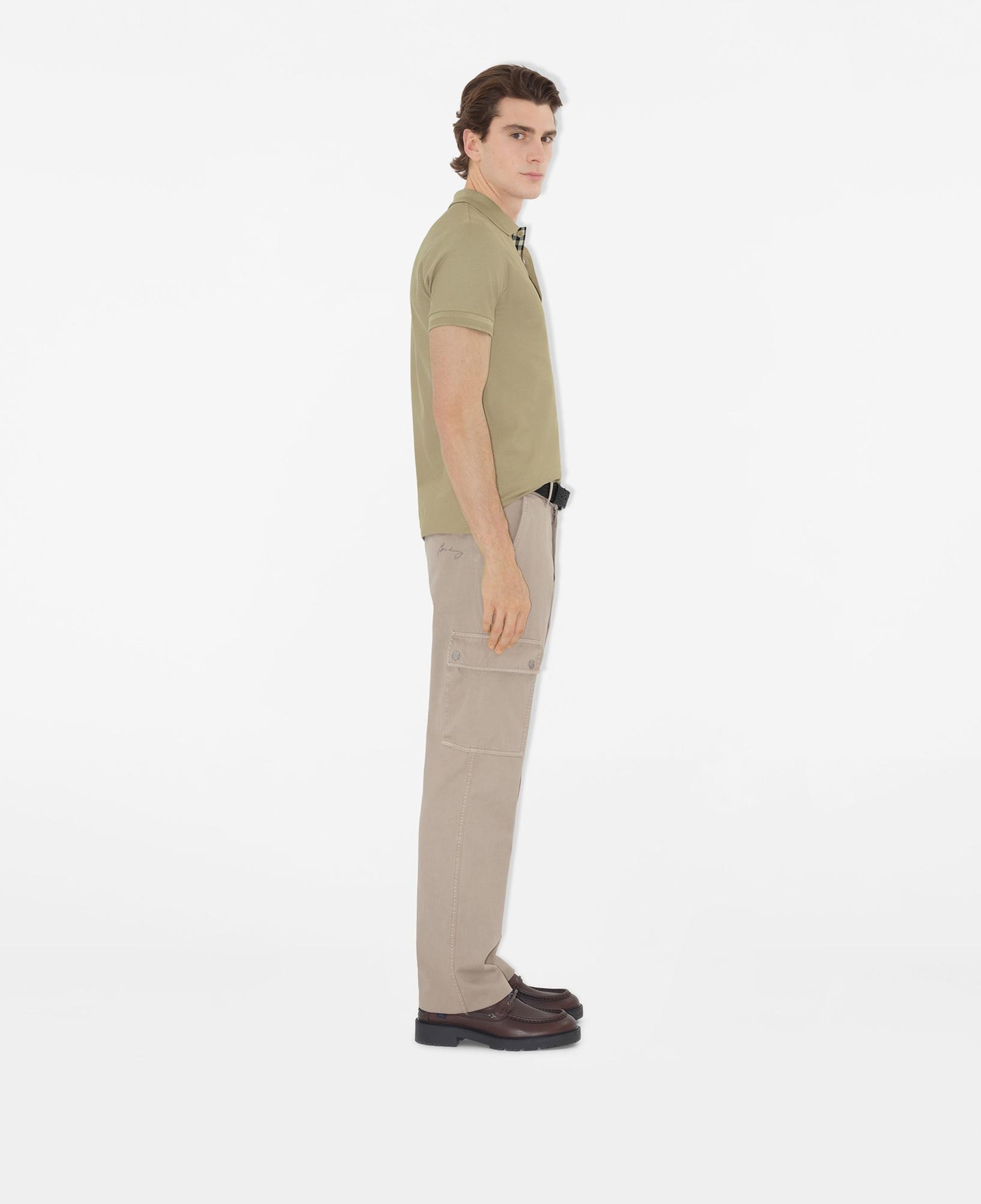 Burberry Eddie Cotton Erkek Haki Polo