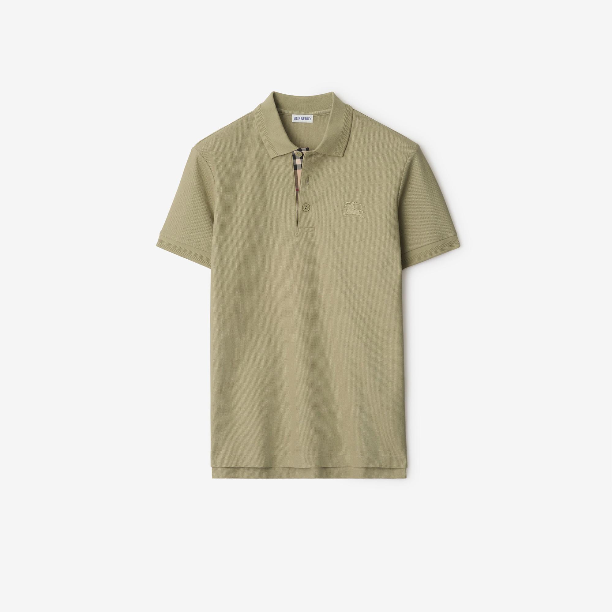 Burberry Eddie Cotton Erkek Haki Polo