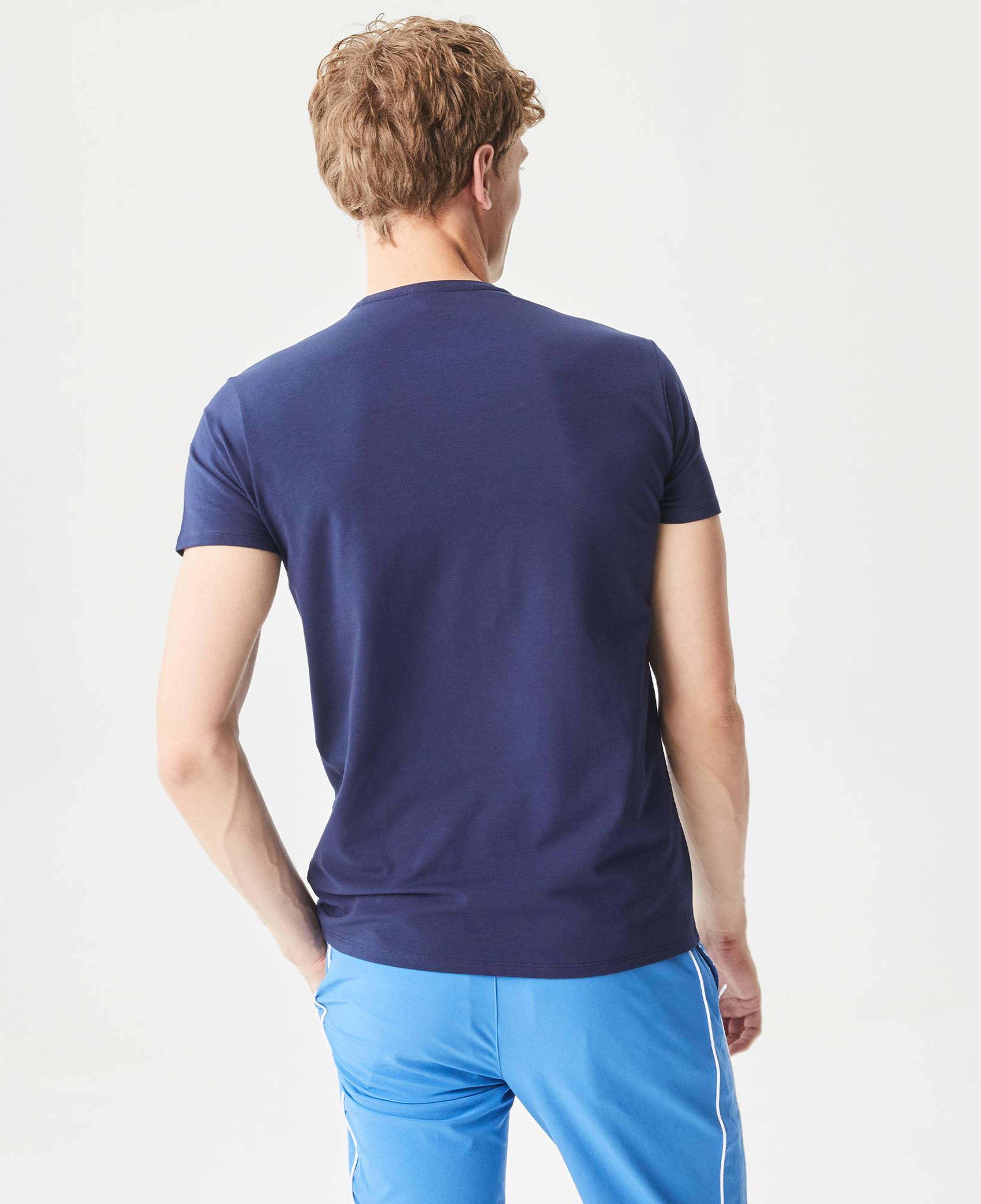 Lacoste Erkek Slim Fit Bisiklet Yaka Lacivert T-Shirt