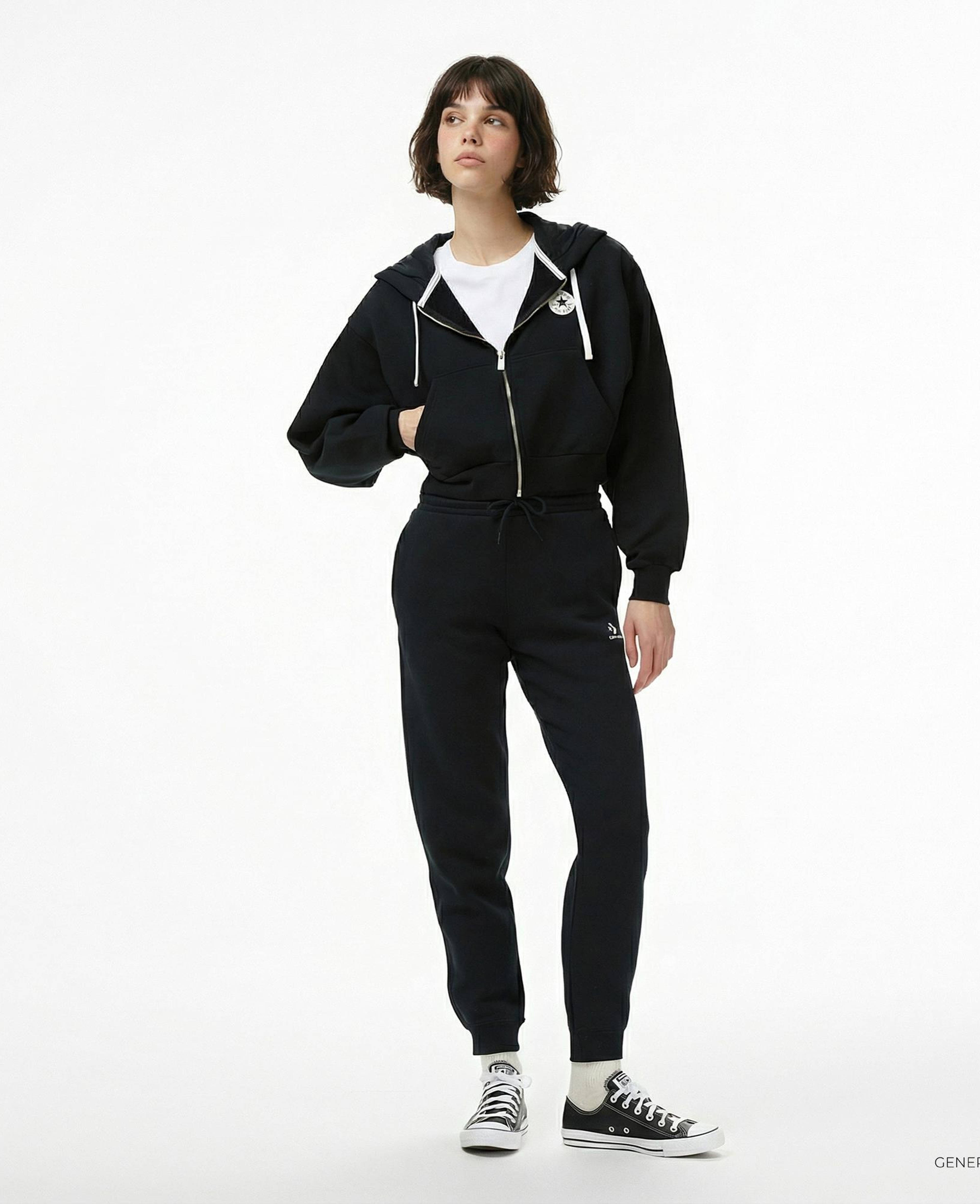 Converse Kadın Siyah Hoodie