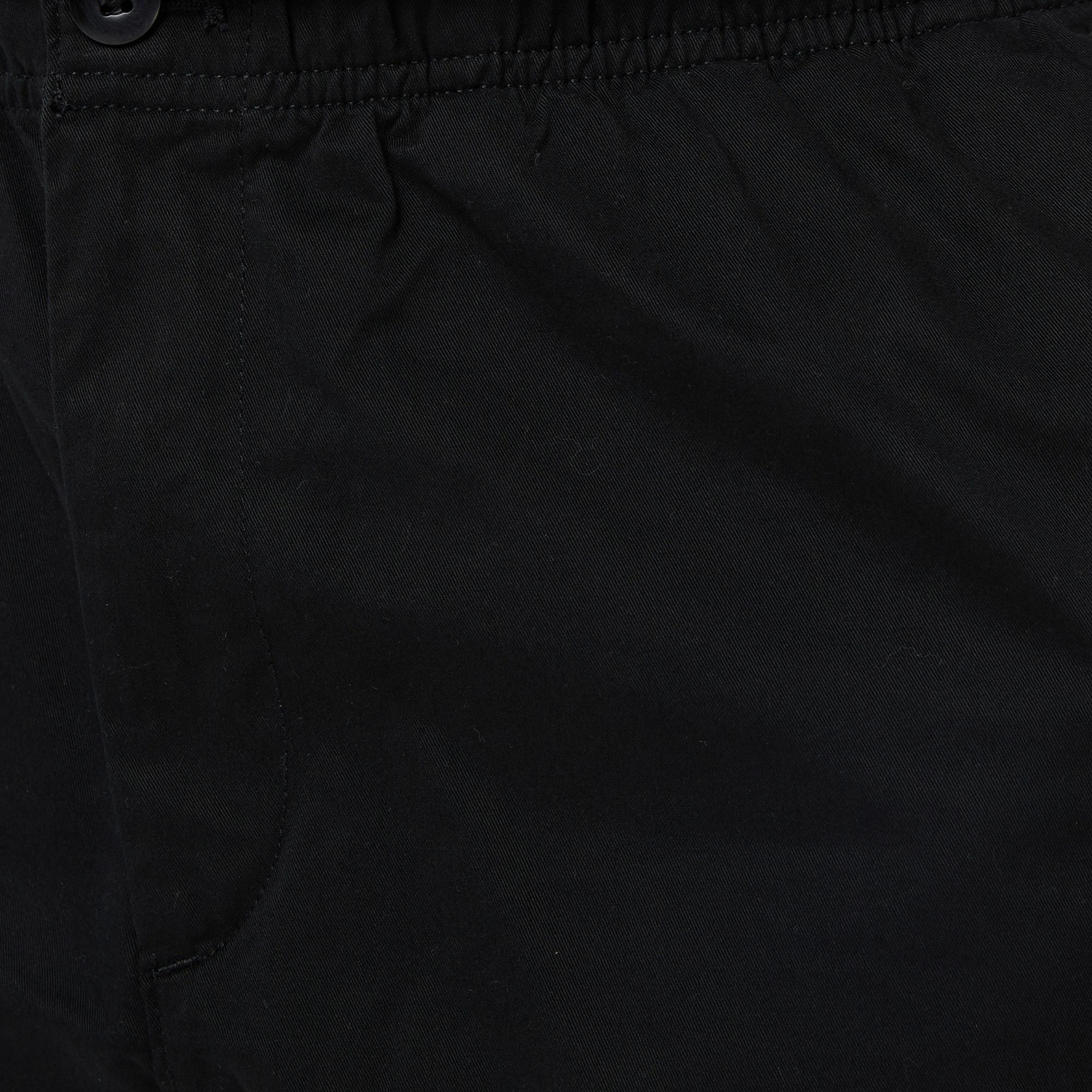 Calvin Klein Cotton Pull On Straight Cargo Erkek Siyah Pantolon