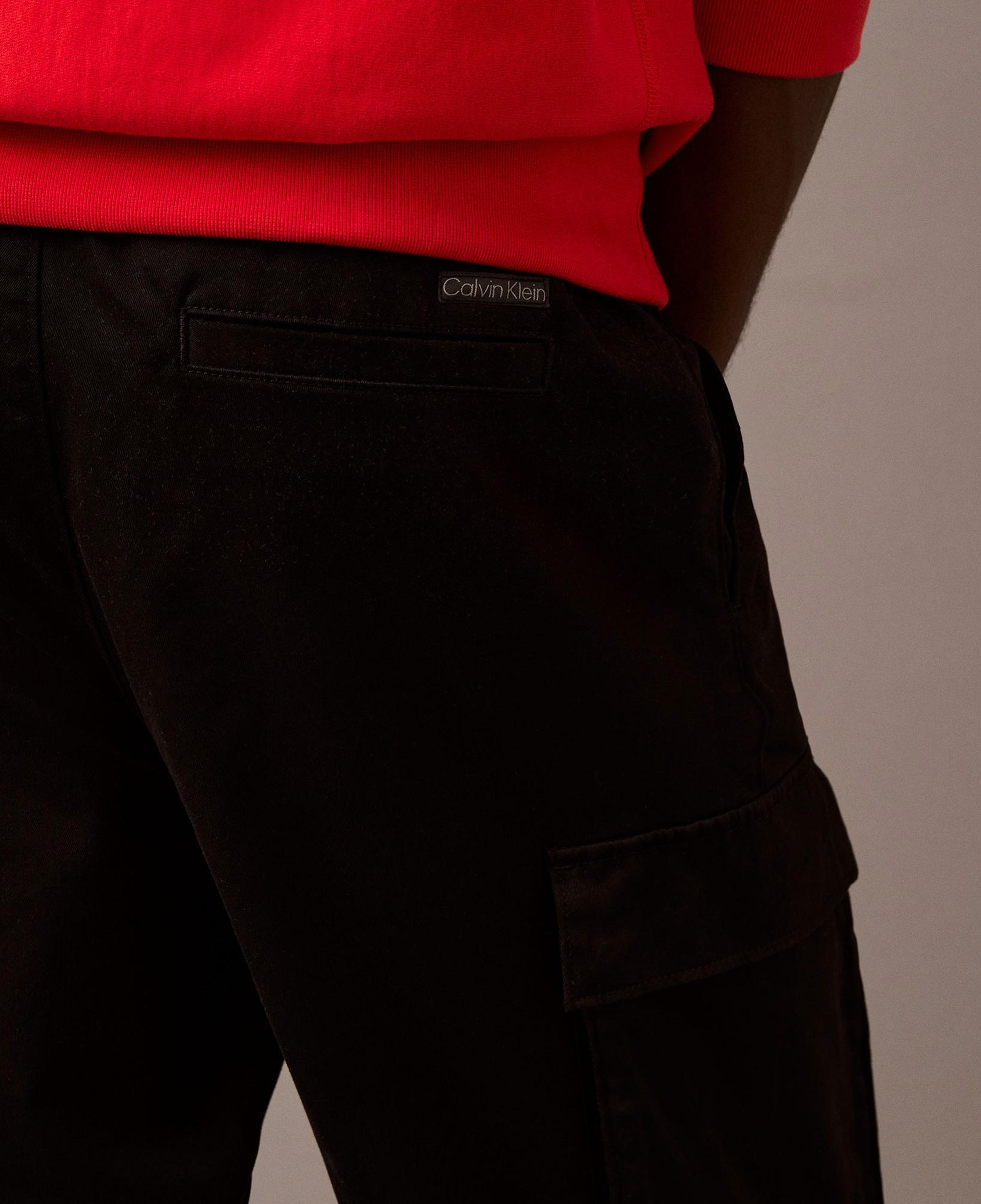 Calvin Klein Cotton Pull On Straight Cargo Erkek Siyah Pantolon