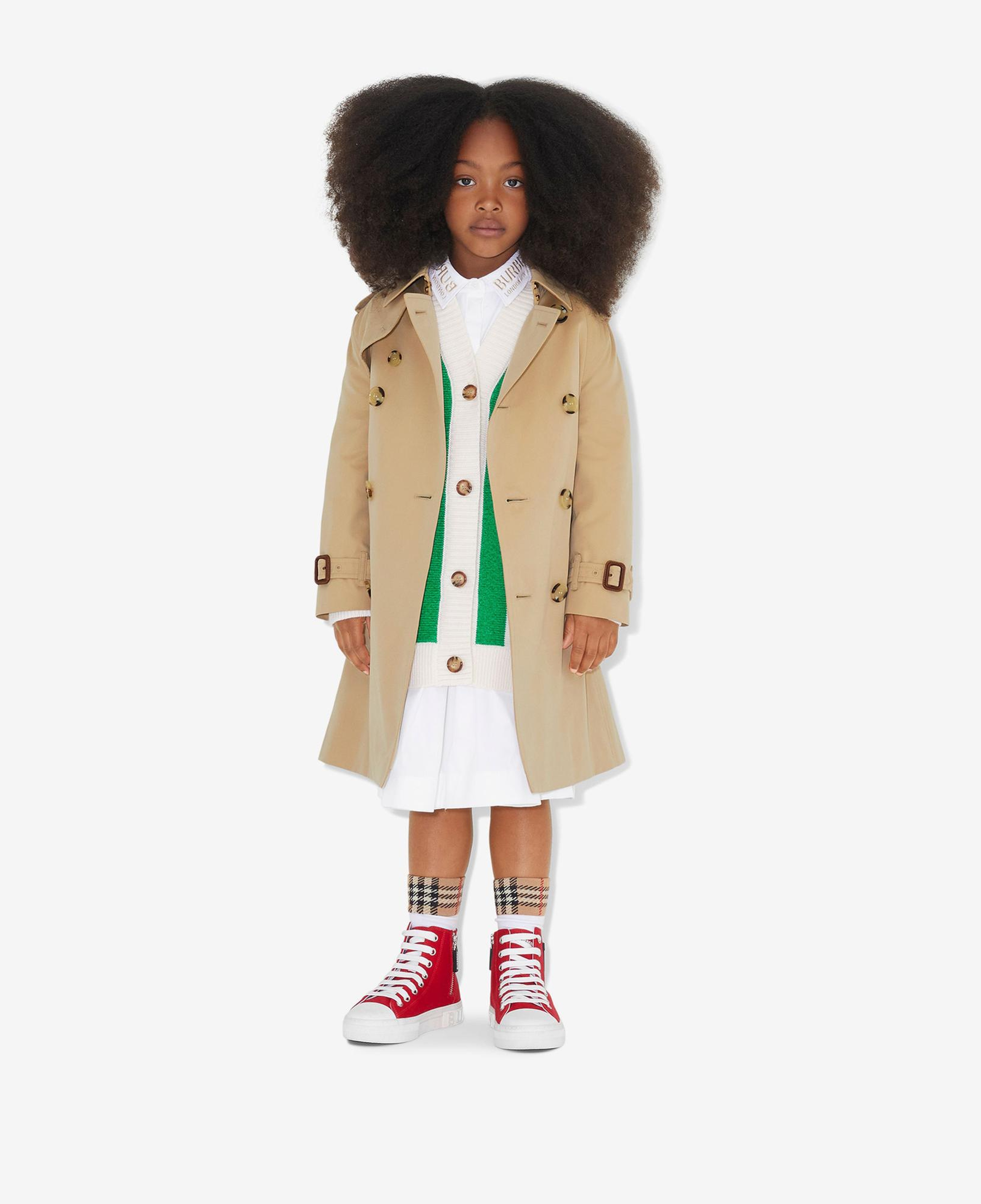 Burberry Gabardine Çocuk Bej Trençkot