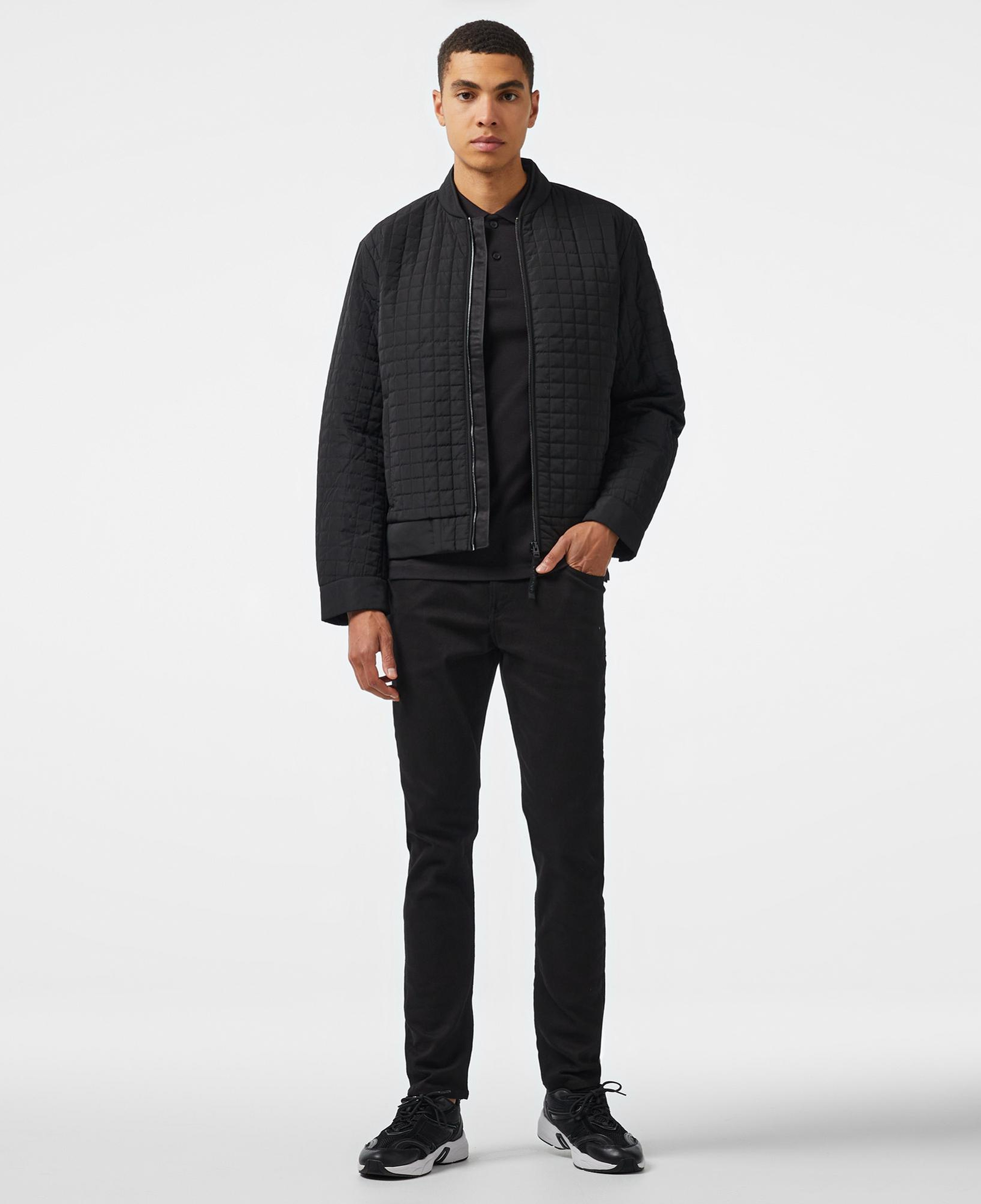 Calvin Klein Grıd Quilt Biker Slw Erkek Siyah Biker Ceket