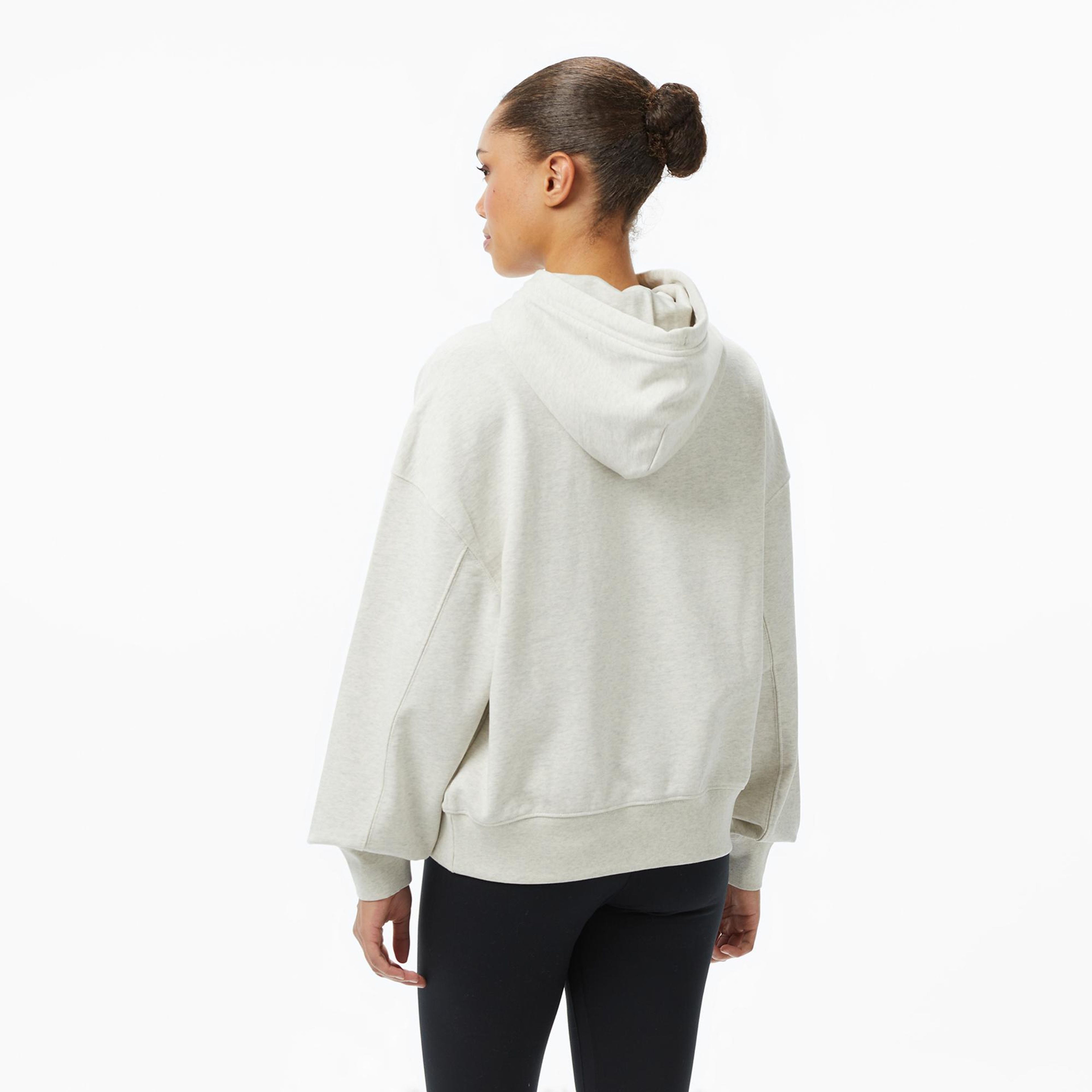 Calvin Klein Logo French Terry Kadın Gri Sweatshirt