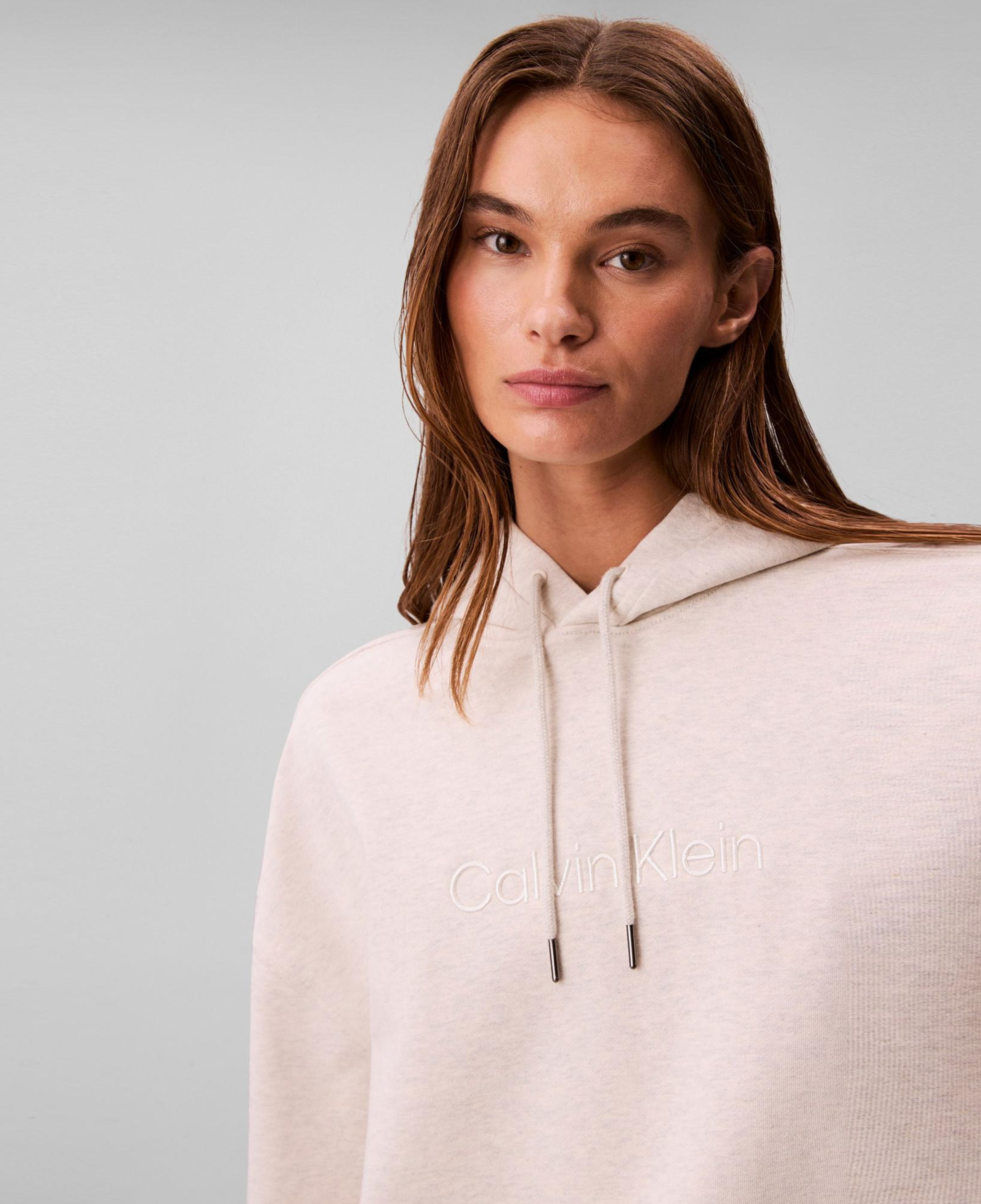 Calvin Klein Logo French Terry Kadın Gri Sweatshirt