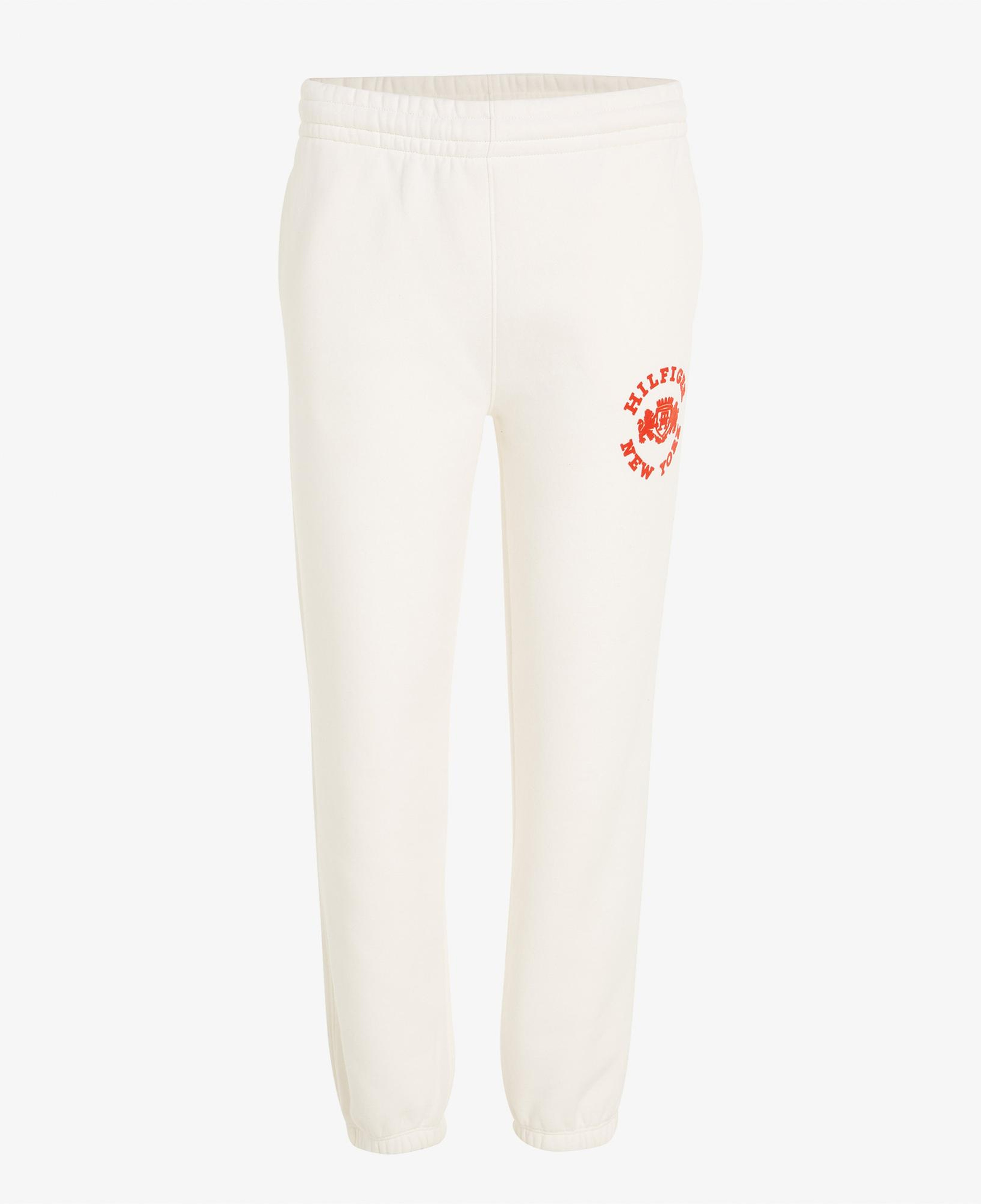 Tommy Hilfiger Varsity Flock Sweatpant Kadın Beyaz Eşofman Altı