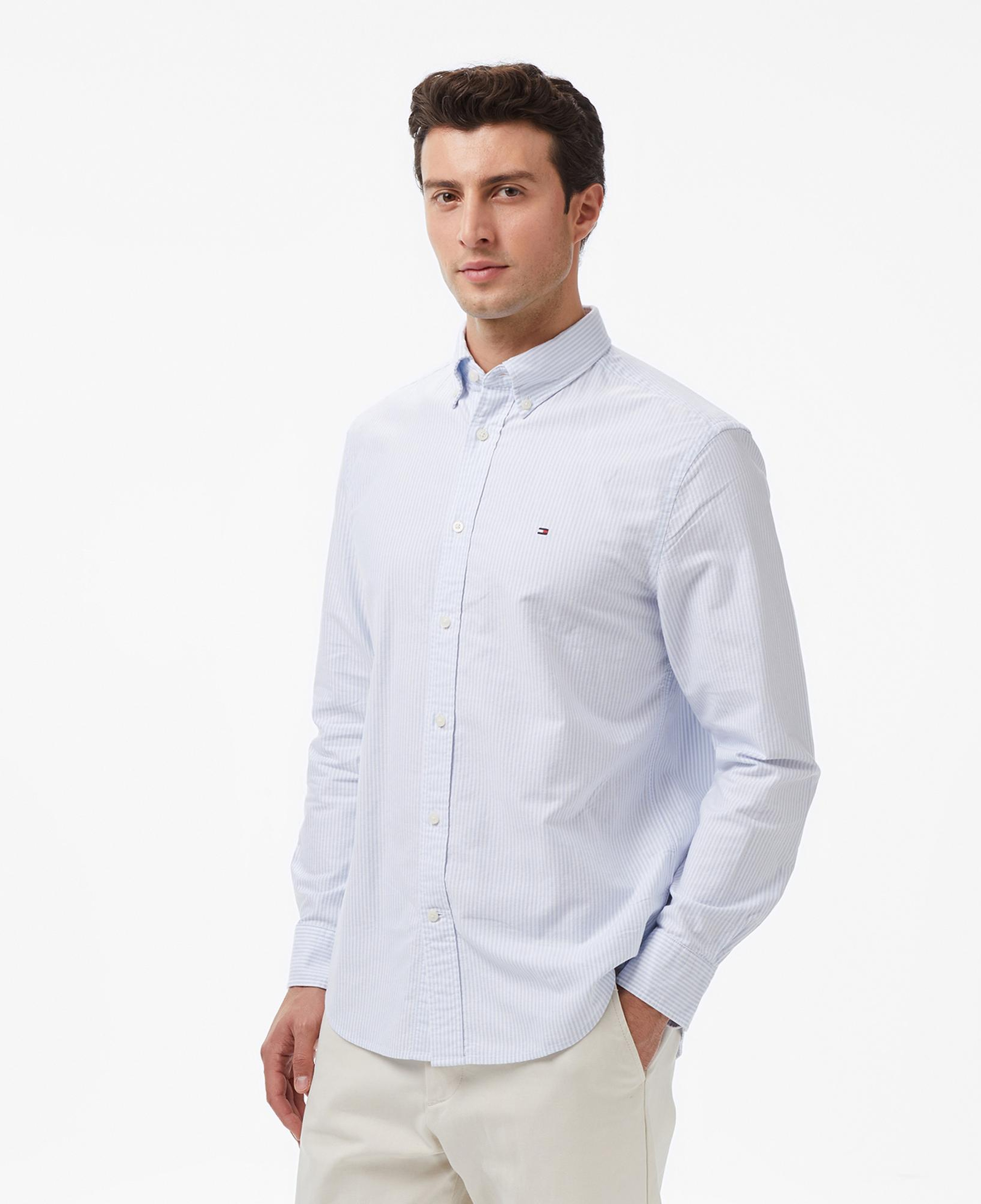 Tommy Hilfiger Heritage Oxford Stripe Erkek Mavi Gömlek