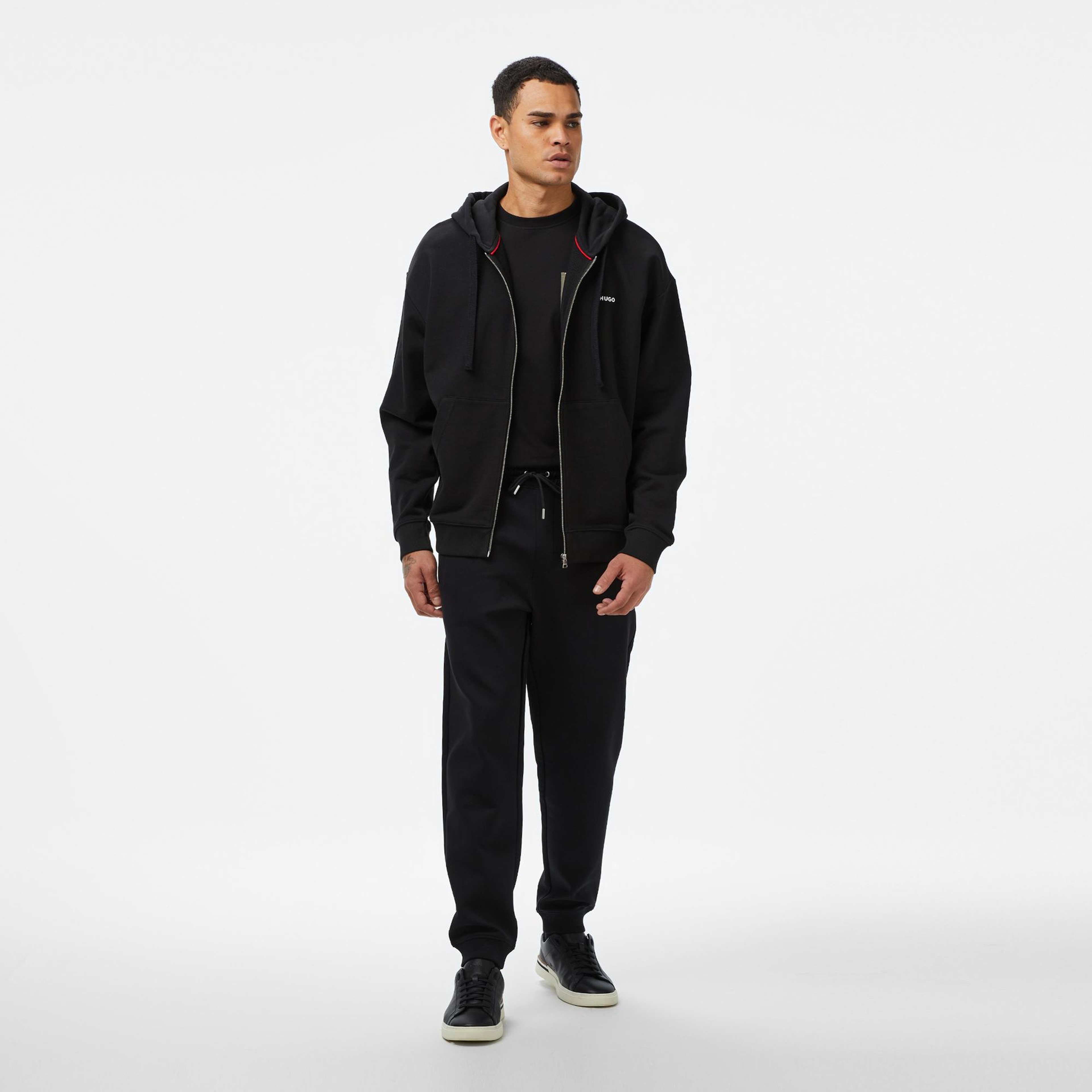 Hugo Dapozip Erkek Siyah Sweatshirt