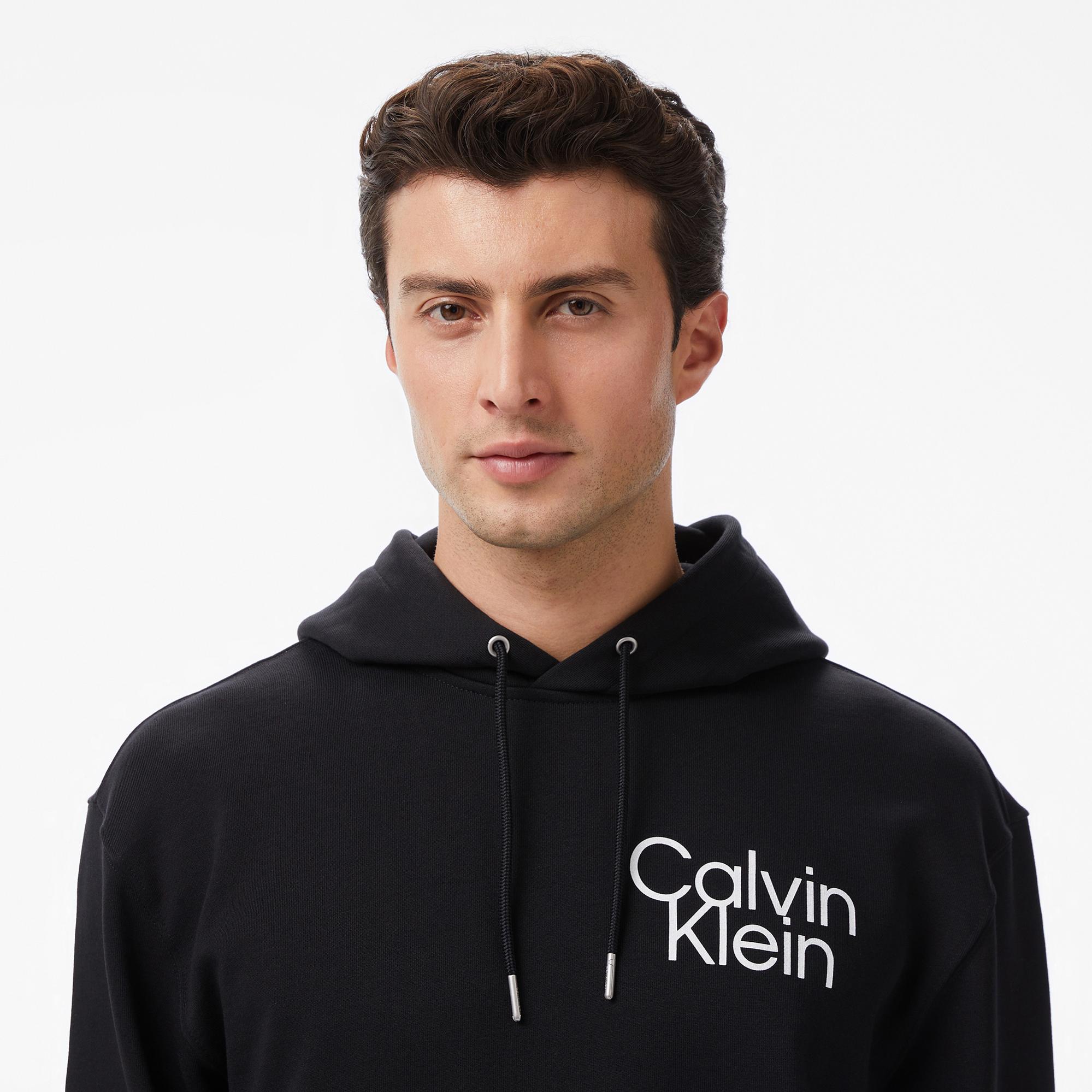 Calvin Klein Terry Graphic Erkek Siyah Sweatshirt
