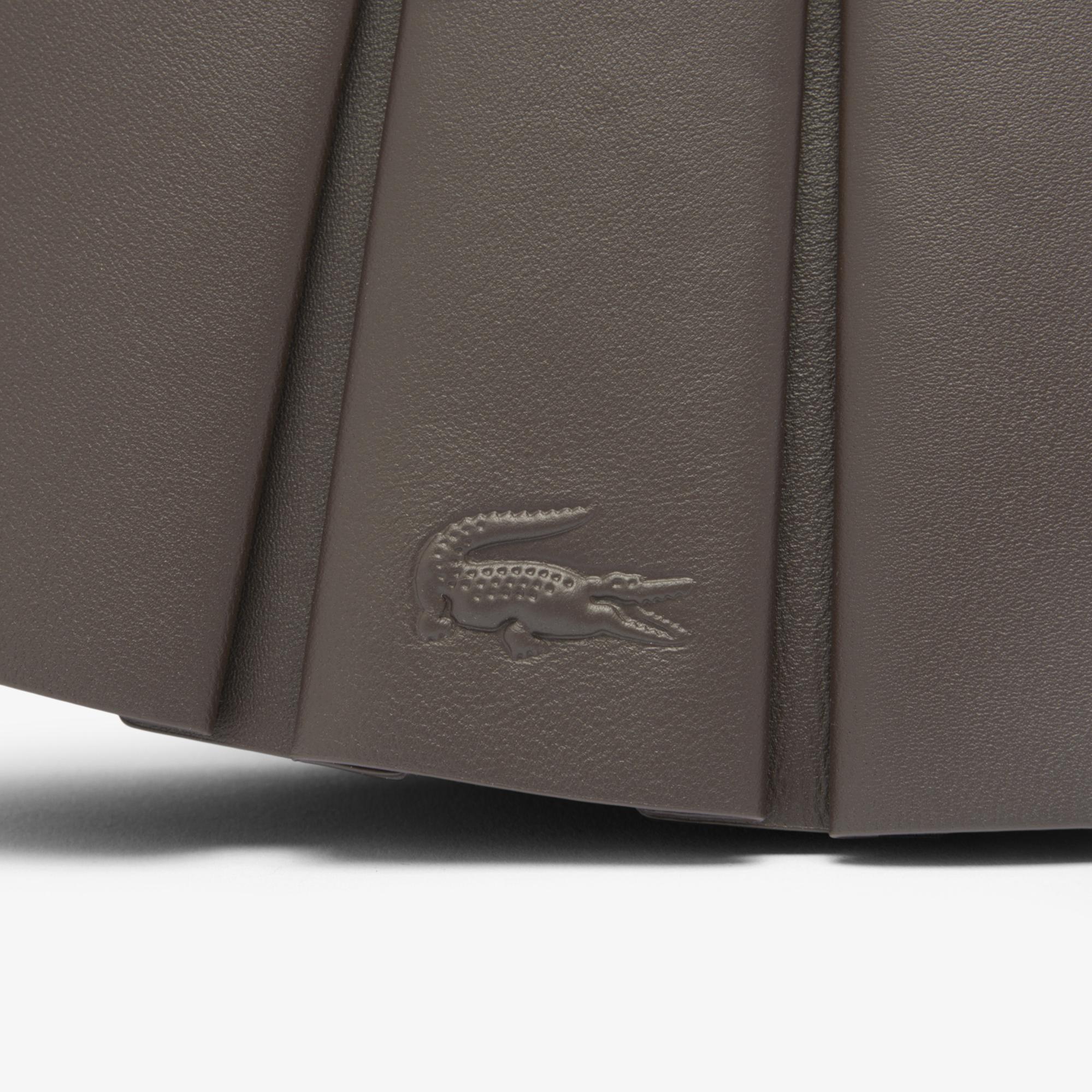 Lacoste Medium Lenglen Kadın Deri Koyu Kahverengi Omuz Çantası