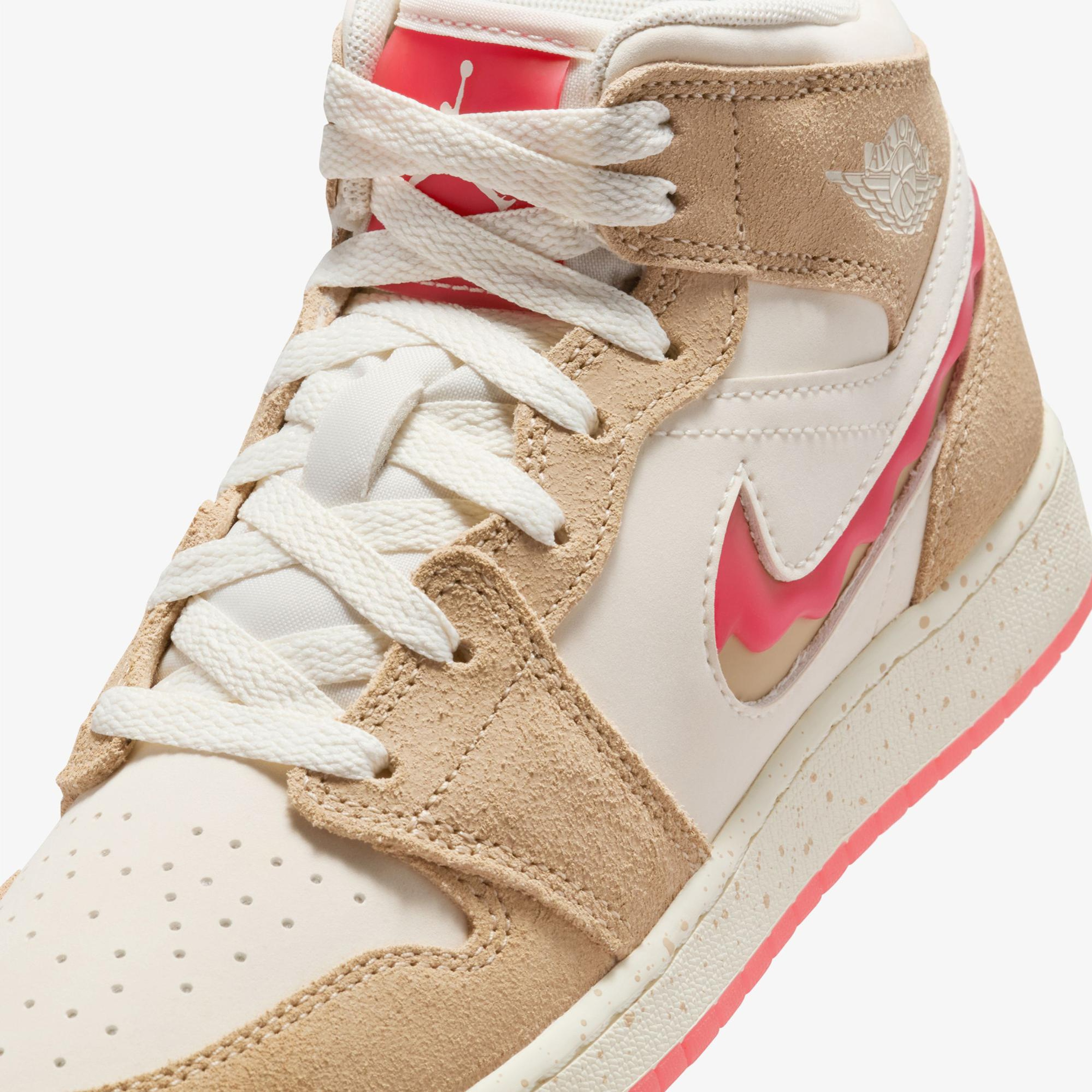 Jordan Air 1 Mid SE Genç Çocuk Kahverengi Spor Ayakkabı