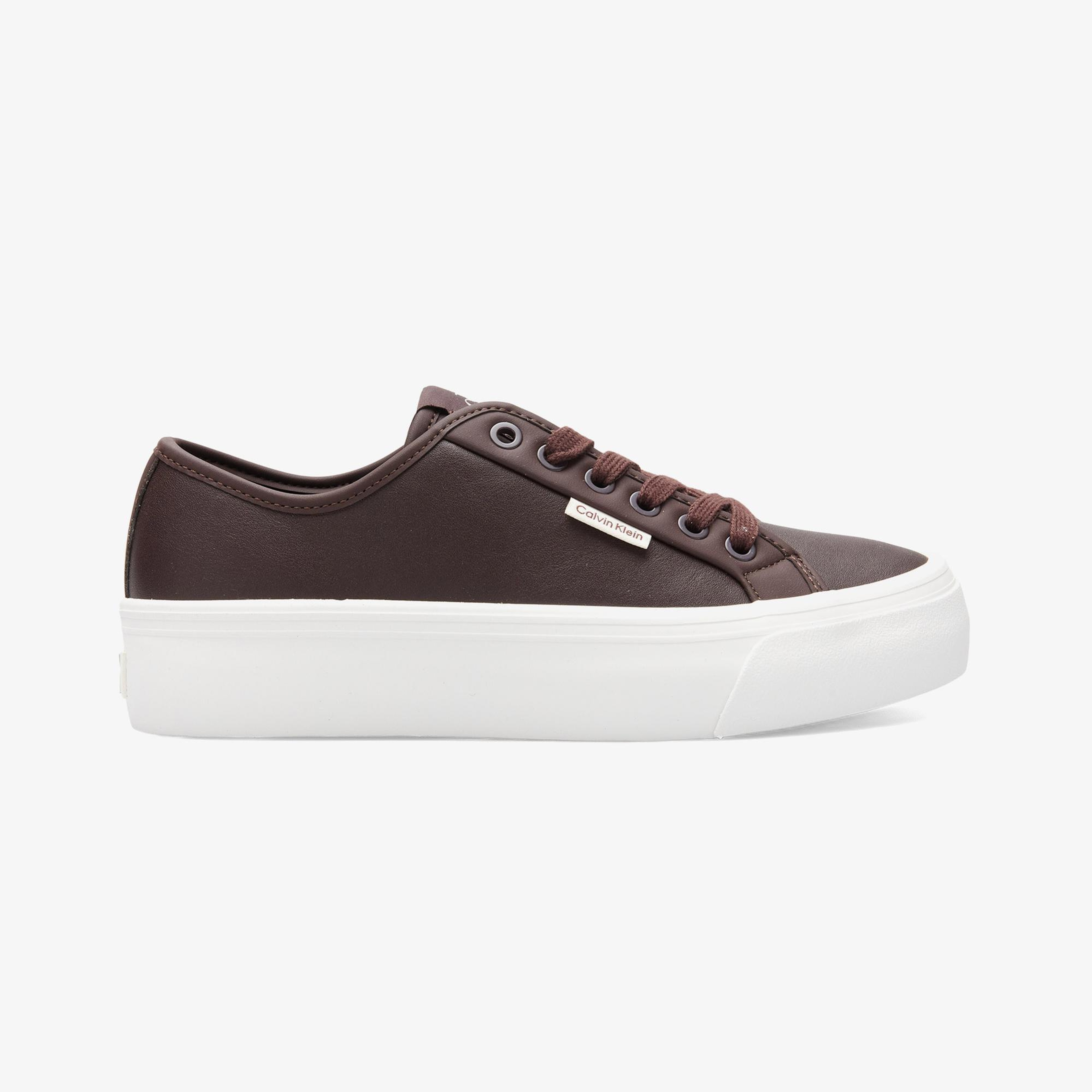 Calvin Klein Lace Up Kadın Kahverengi Sneaker
