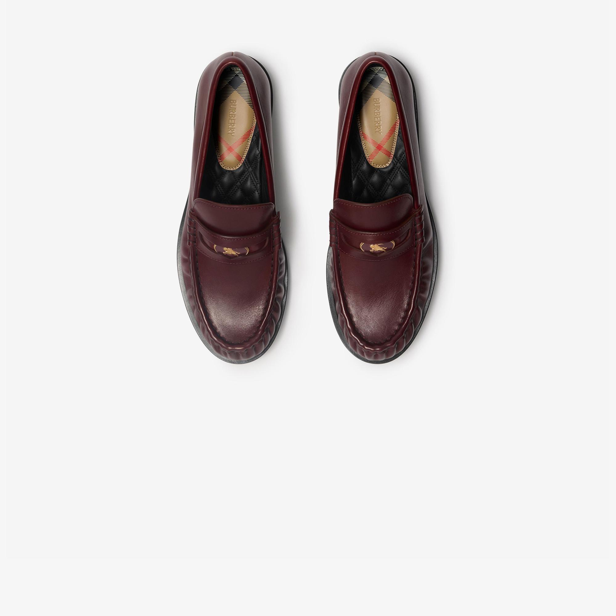 Burberry Leather Cadet Kadın Bordo Günlük Ayakkabı