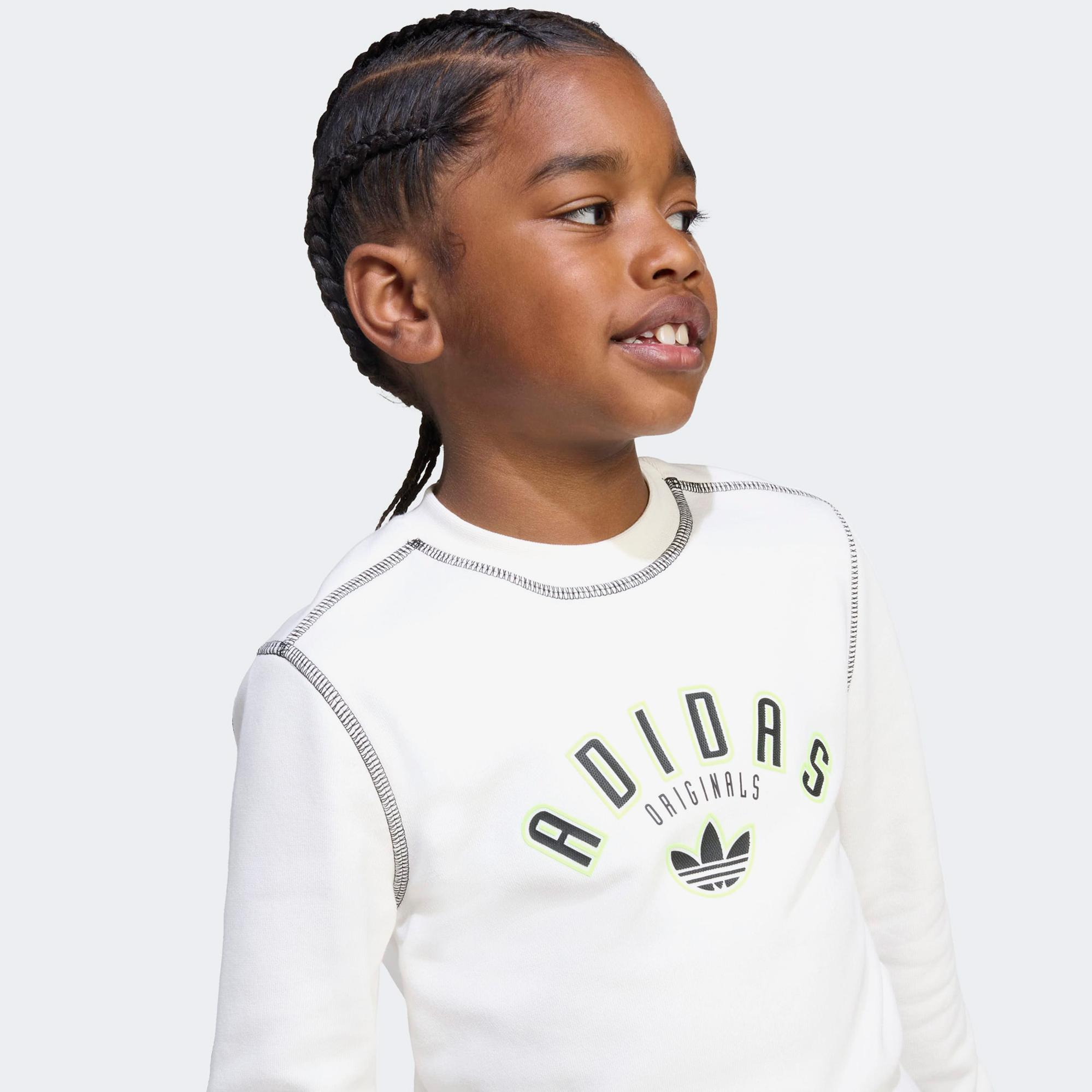 adidas Cre Set Çocuk Beyaz Eşofman Takımı