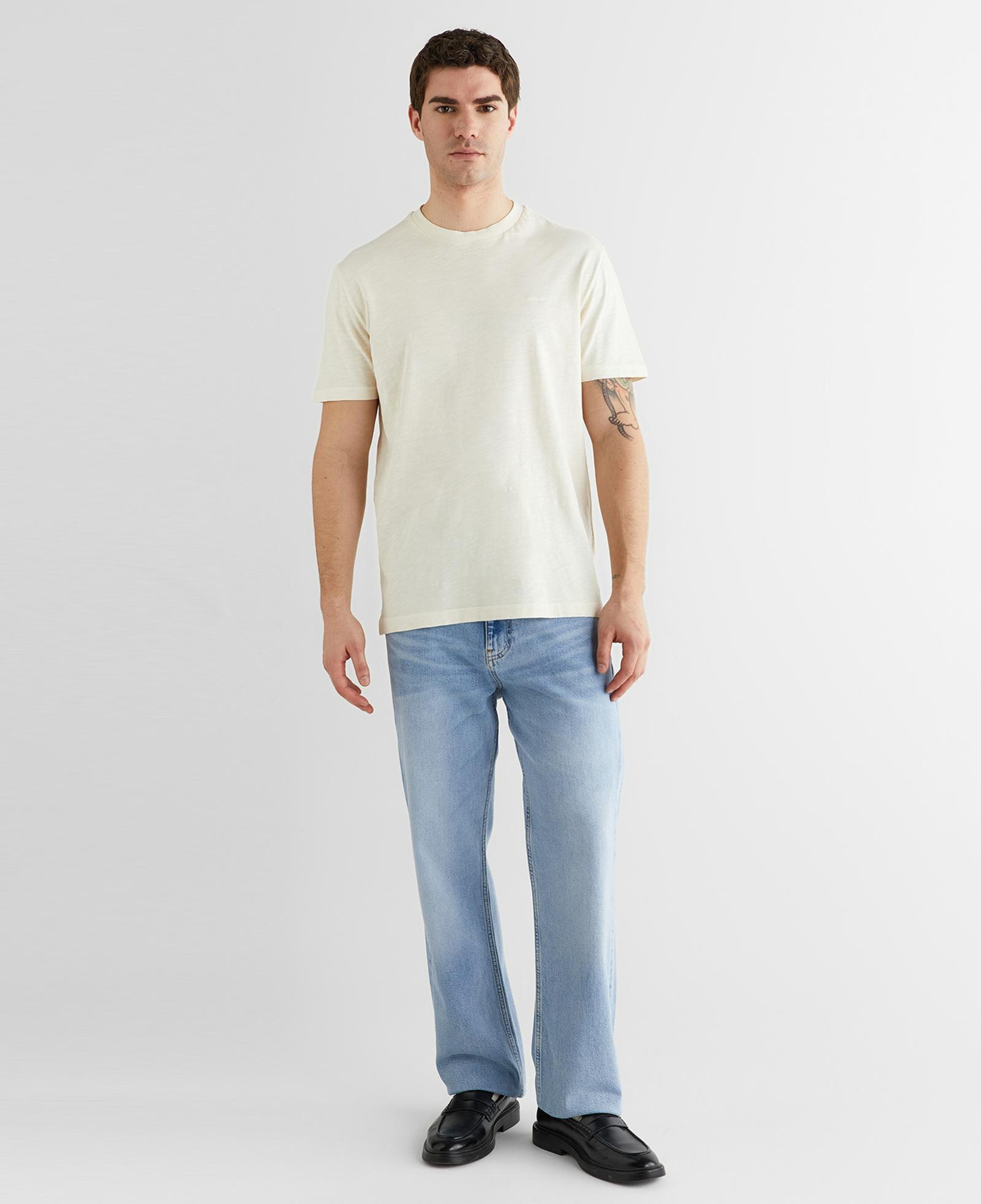 GANT Erkek Bej Baskılı Kısa Kollu T-Shirt