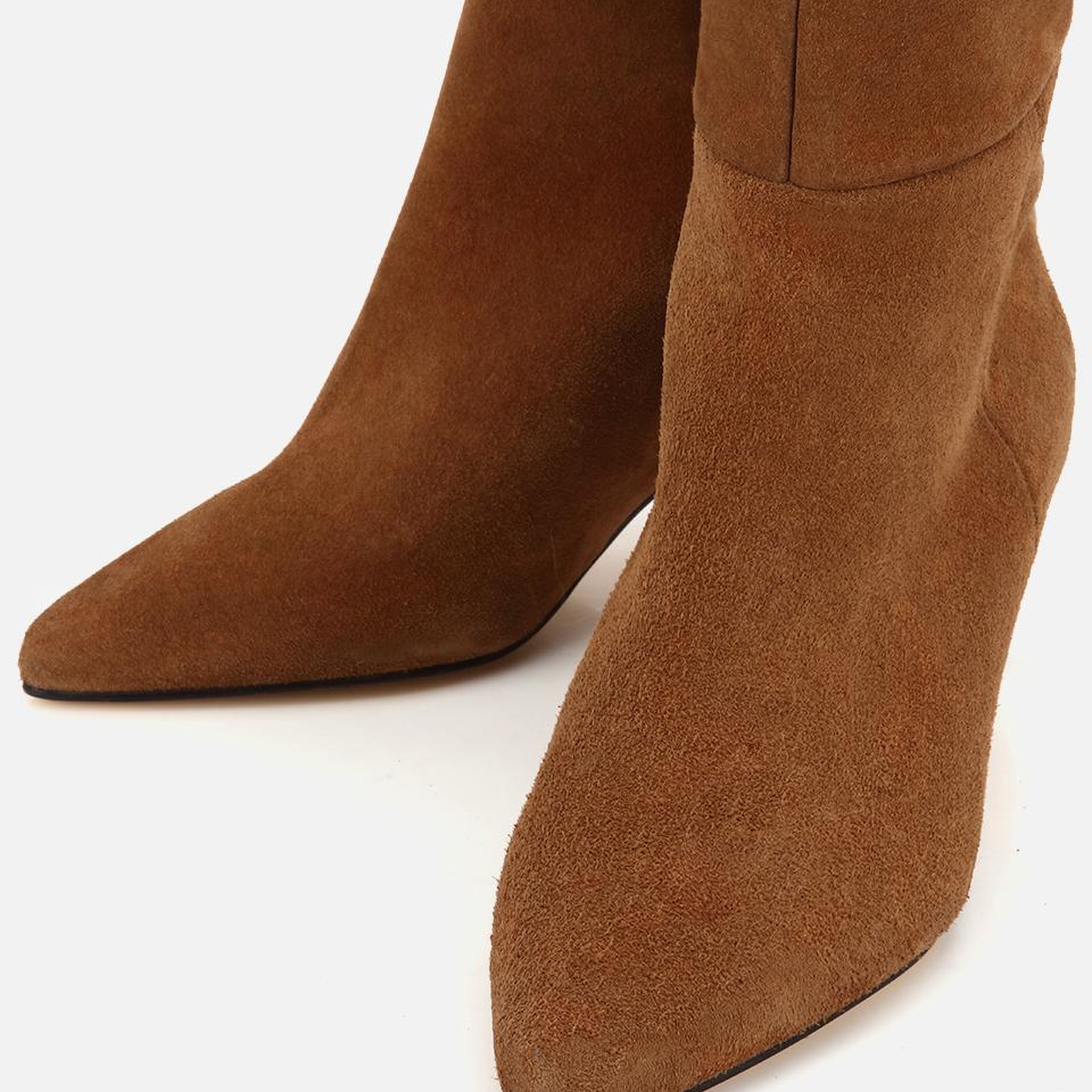 Kadın Süet Taba İnce Topuklu Çizme