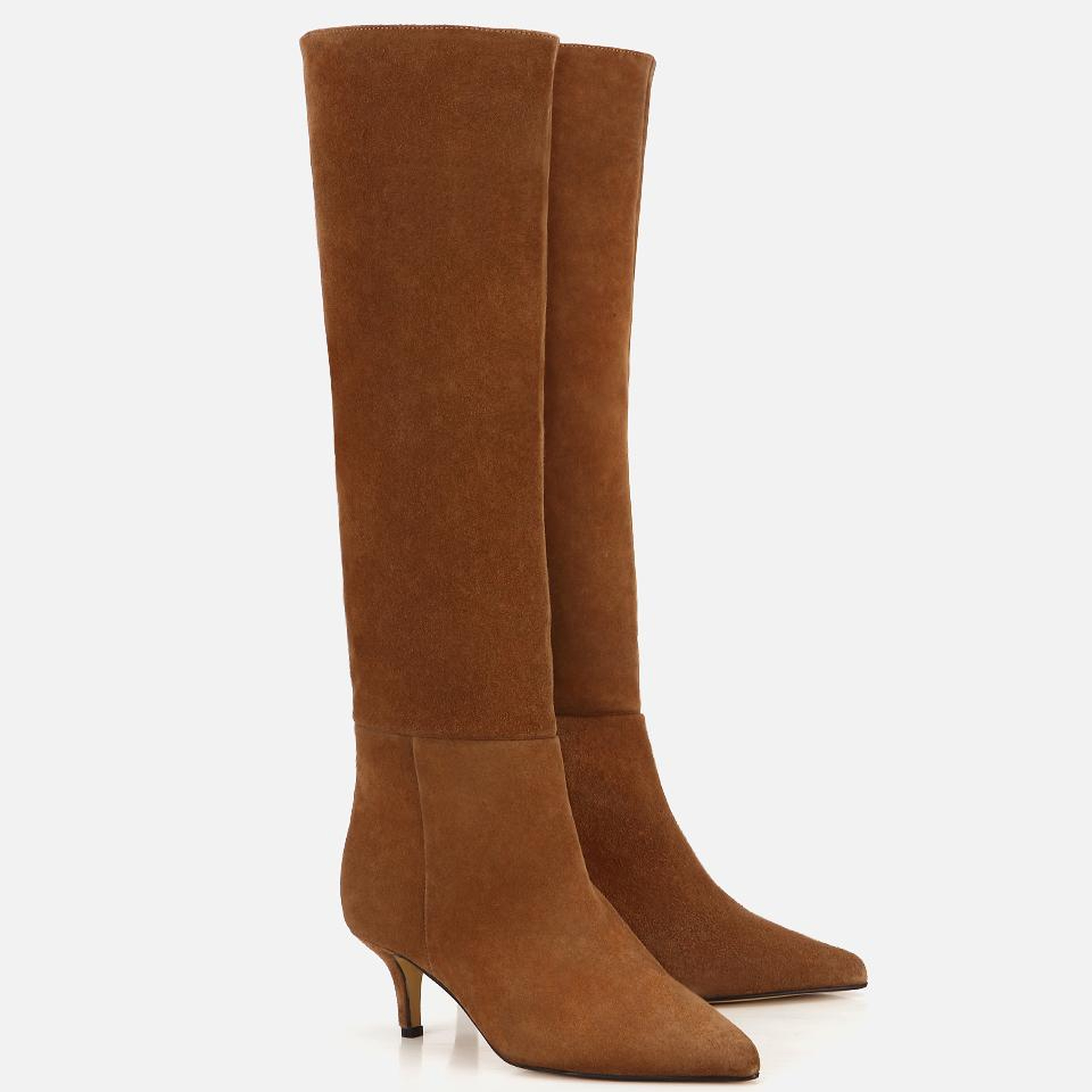 Kadın Süet Taba İnce Topuklu Çizme