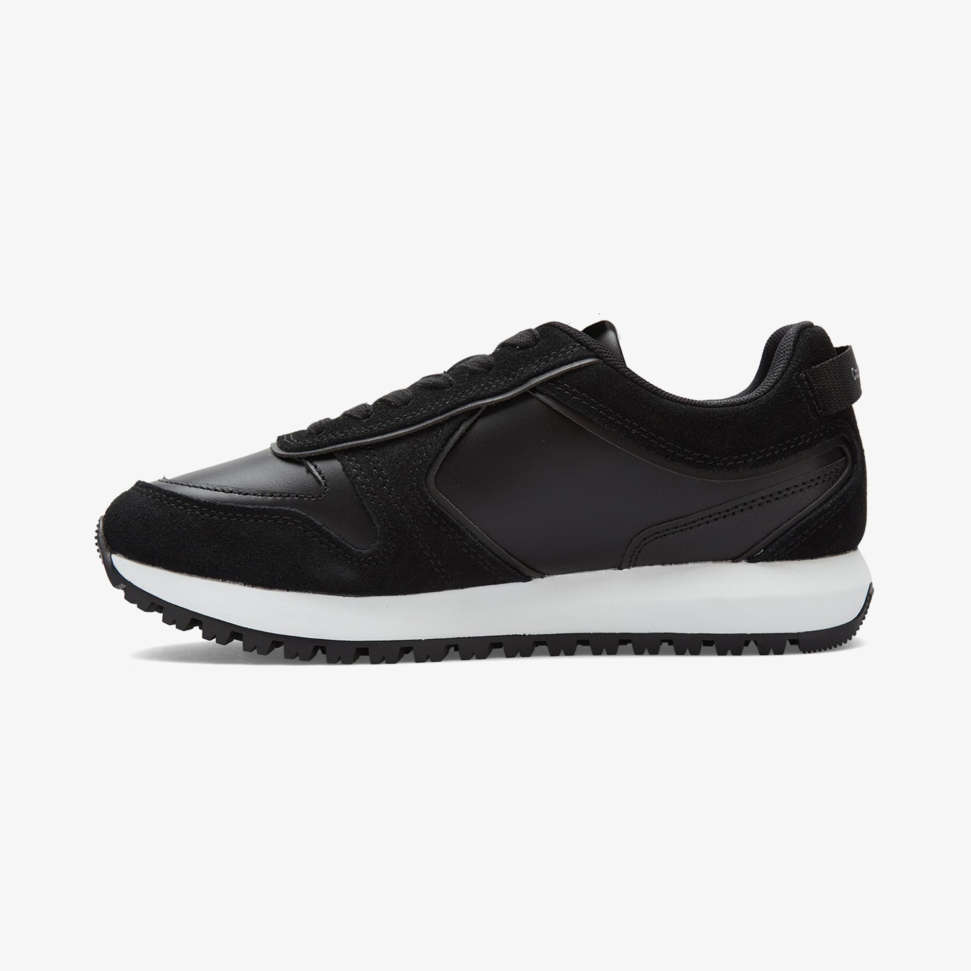 Calvin Klein Toothy Runner Lace Up Mix Kadın Siyah Sneaker