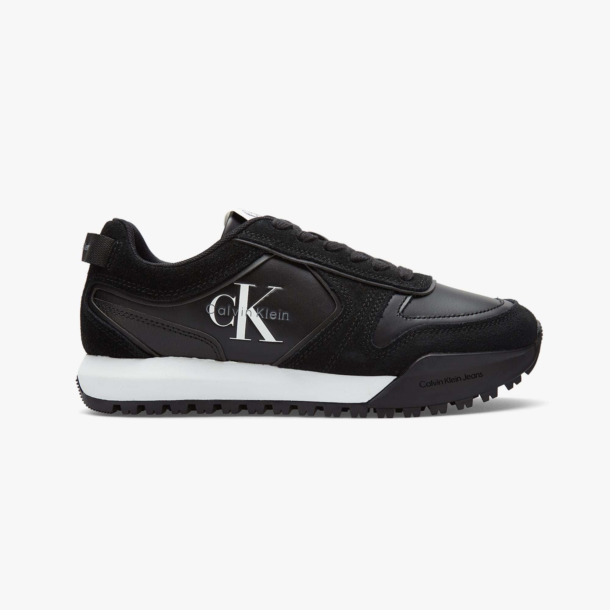 Calvin Klein Toothy Runner Lace Up Mix Kadın Siyah Sneaker