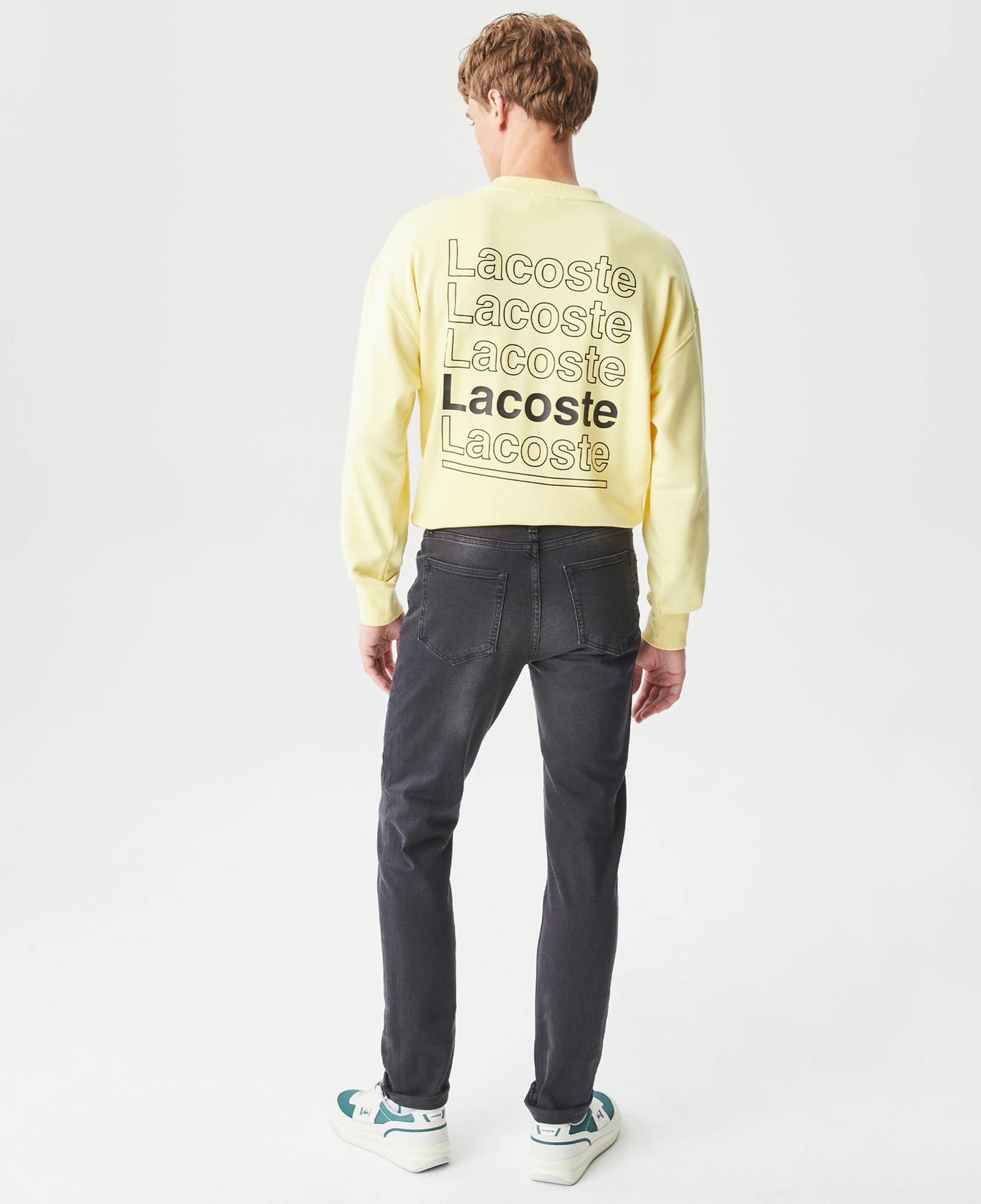 Lacoste Erkek Slim Fit Denim Gri Jean Pantolon