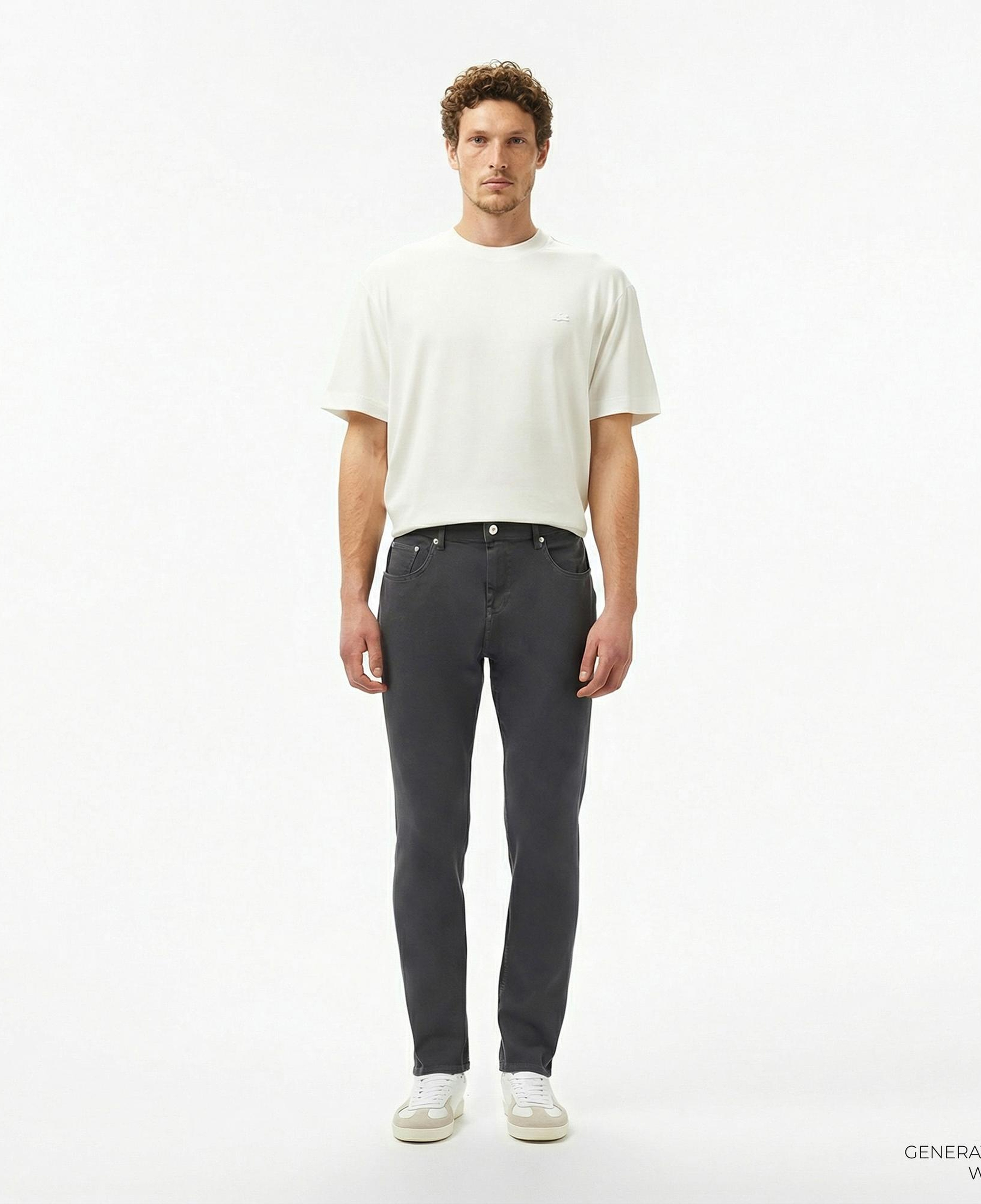 Lacoste Erkek Slim Fit Gri Jean Pantolon