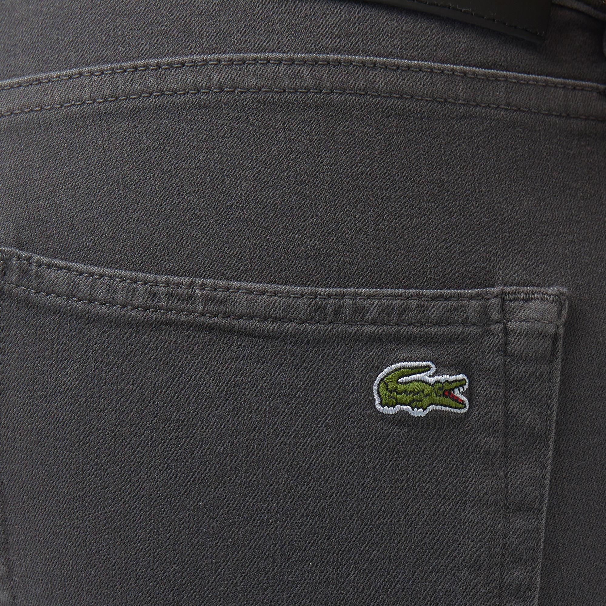 Lacoste Erkek Slim Fit Gri Jean Pantolon