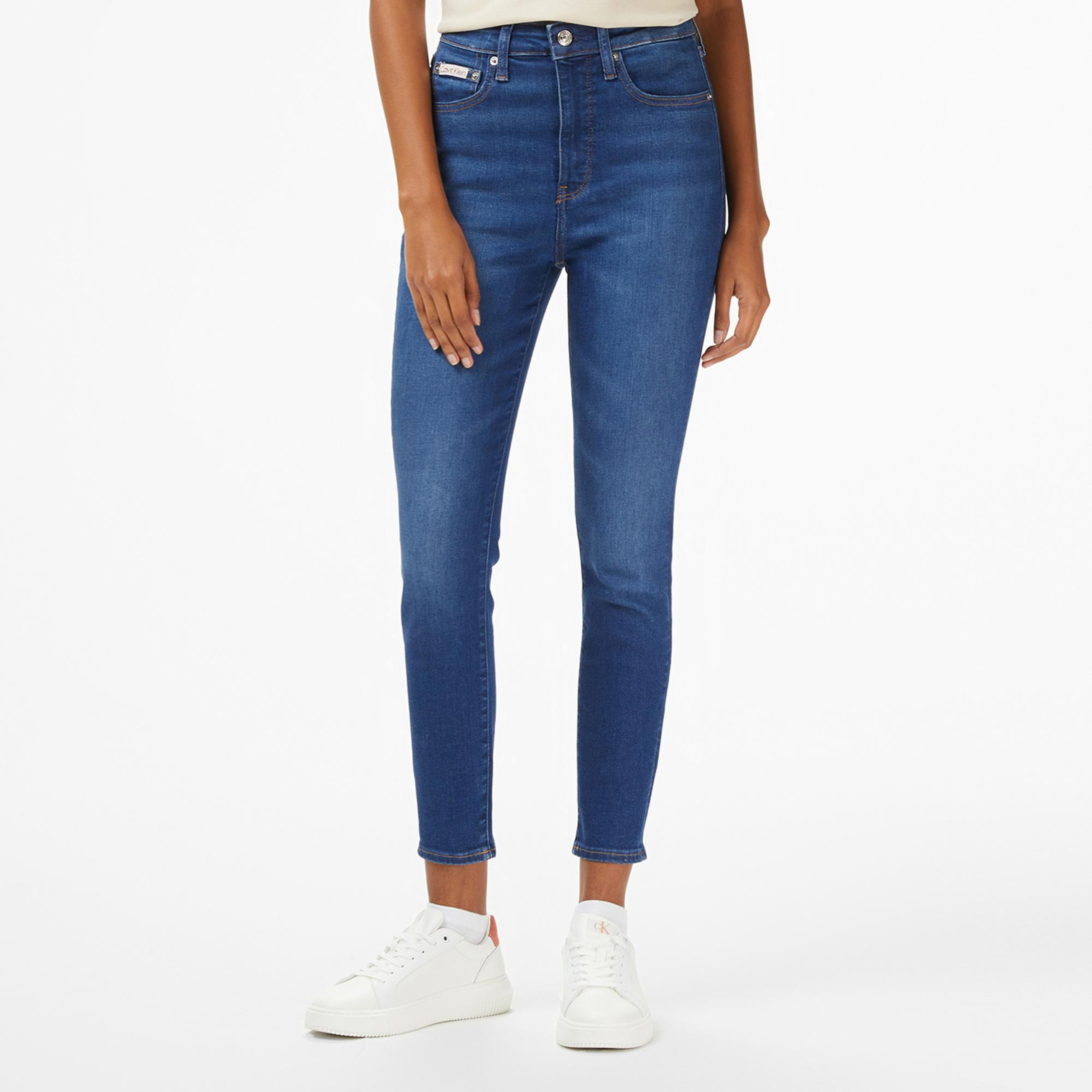 Calvin Klein High Rise Skinny Ankle Kadın Mavi Jean