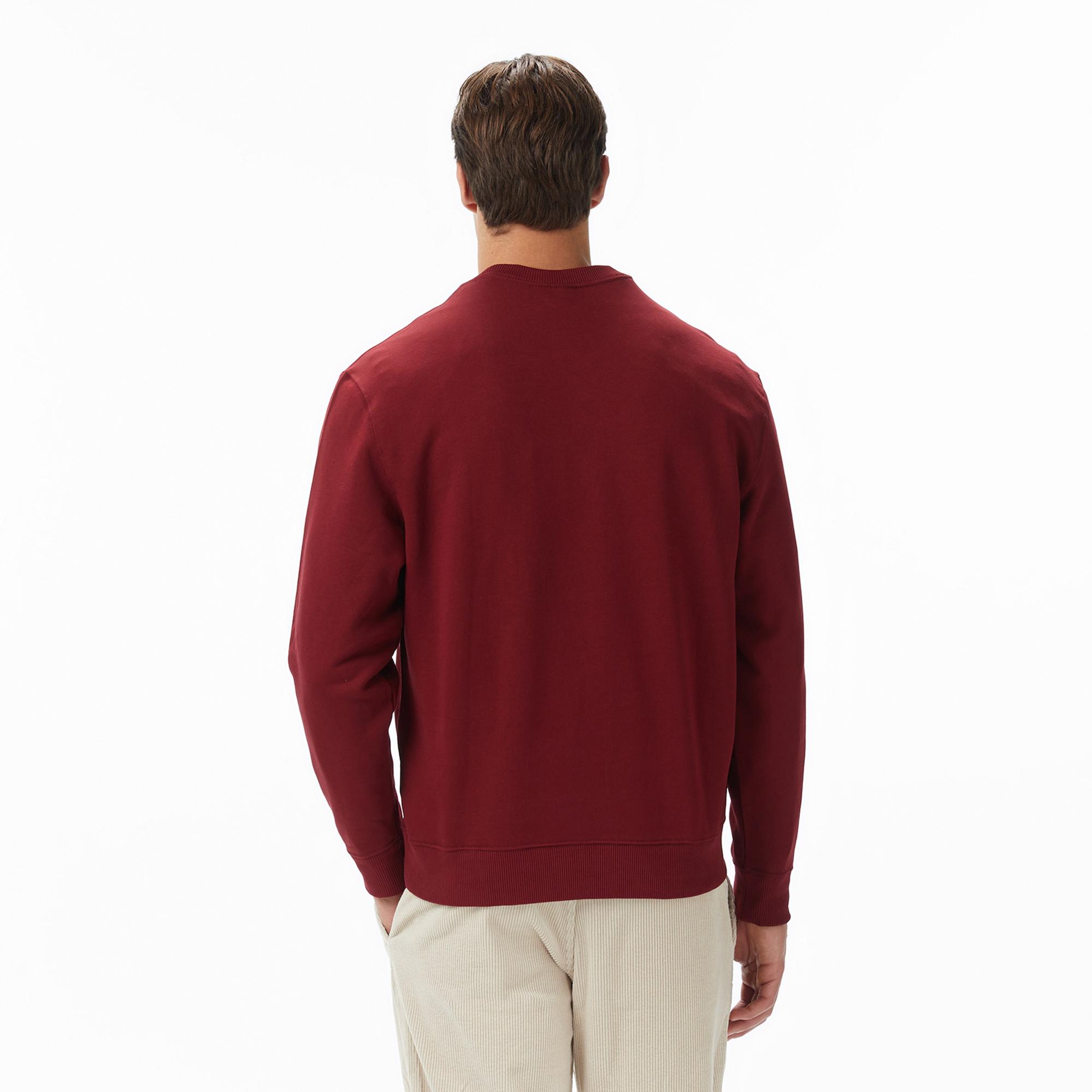 Calvin Klein Terry Badge Erkek Kırmızı Sweatshirt