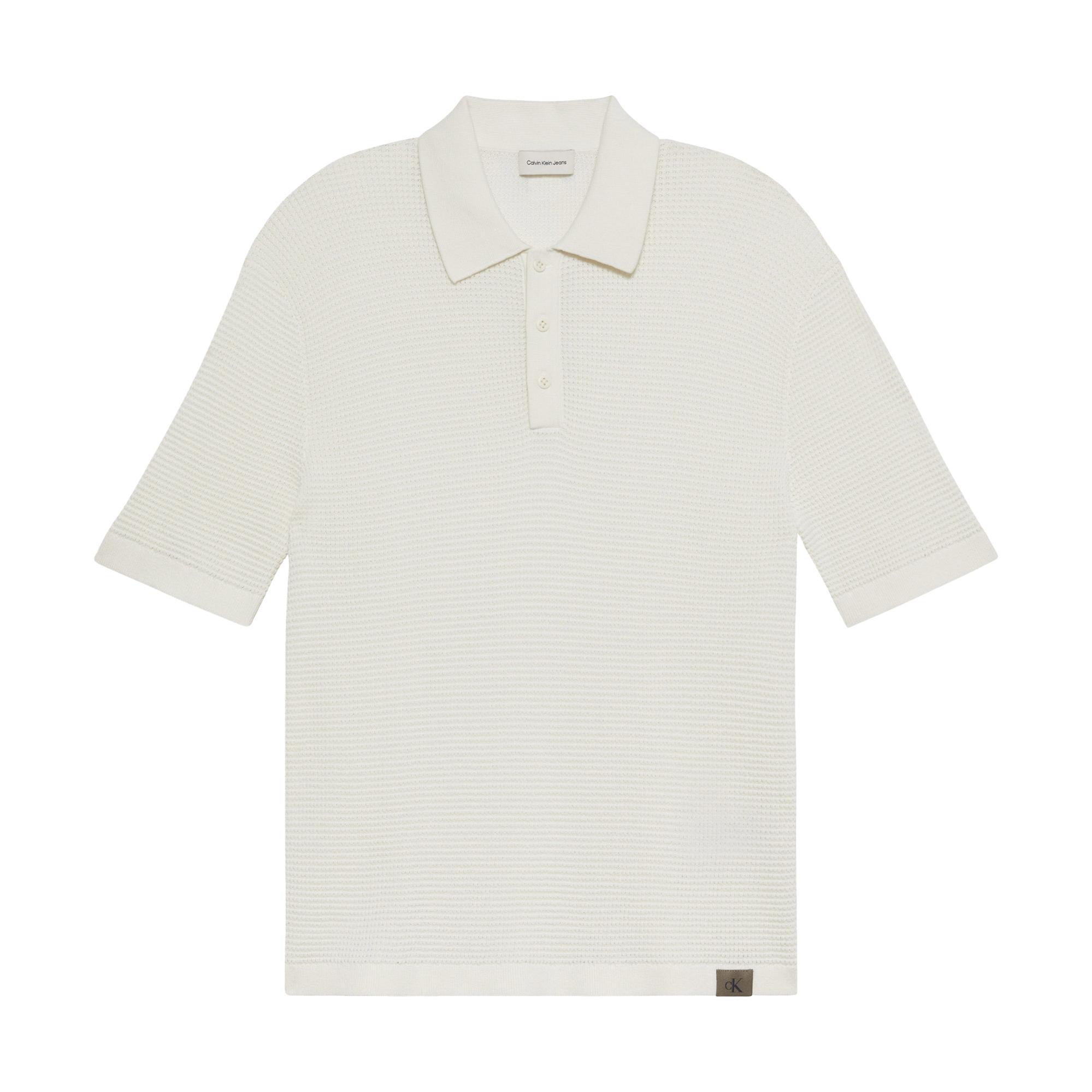 Calvin Klein Cotton Erkek Beyaz Triko