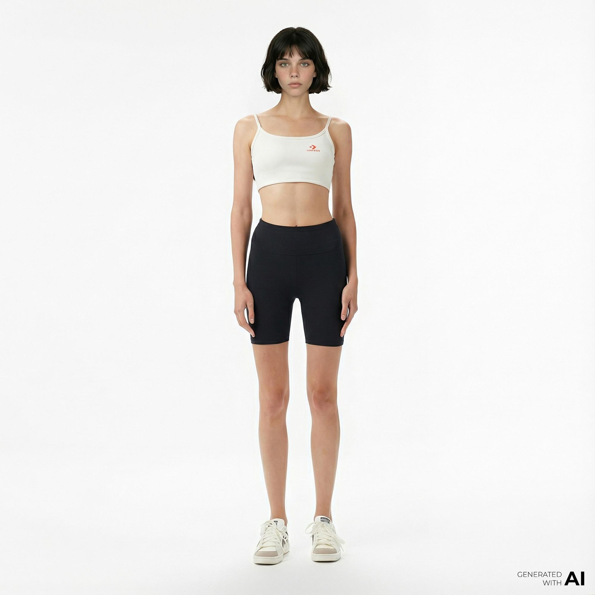 Converse Star Chevron Baskılı Kadın Beyaz T-Shirt