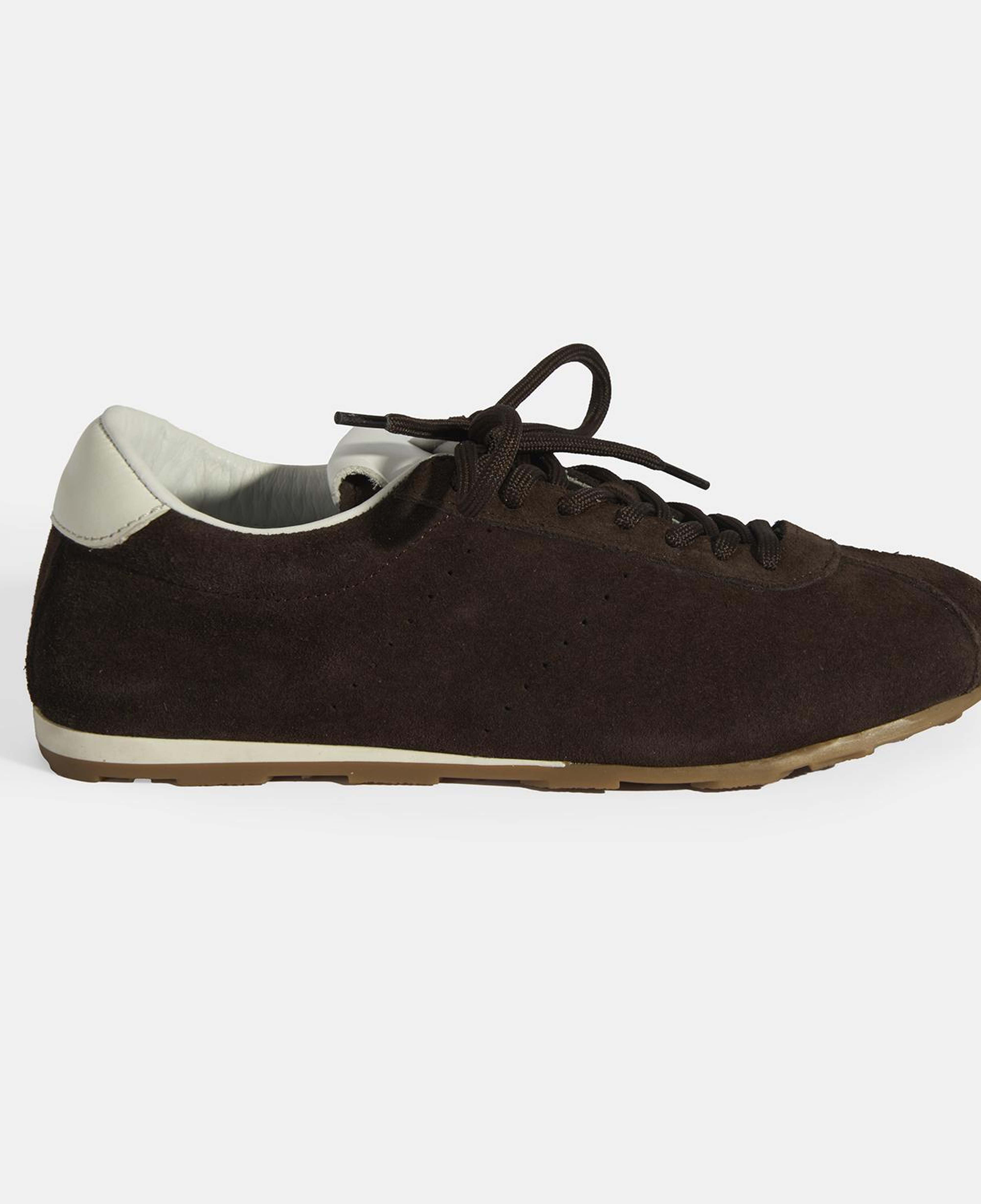 Kadın Kahve Bağcıklı Süet Spor Ayakkabı