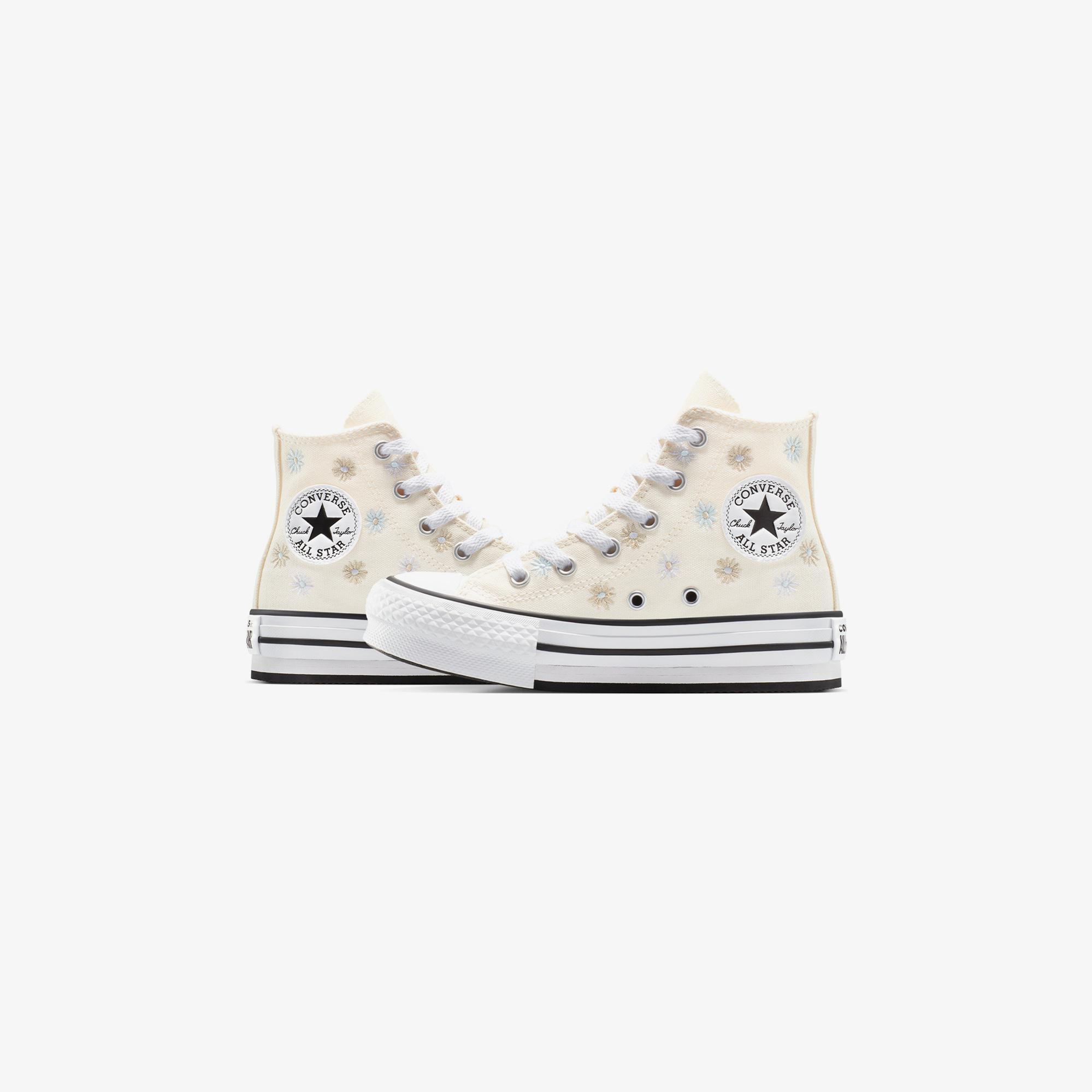 Converse Chuck Taylor All Star Platform Florals Çocuk Krem Sneaker