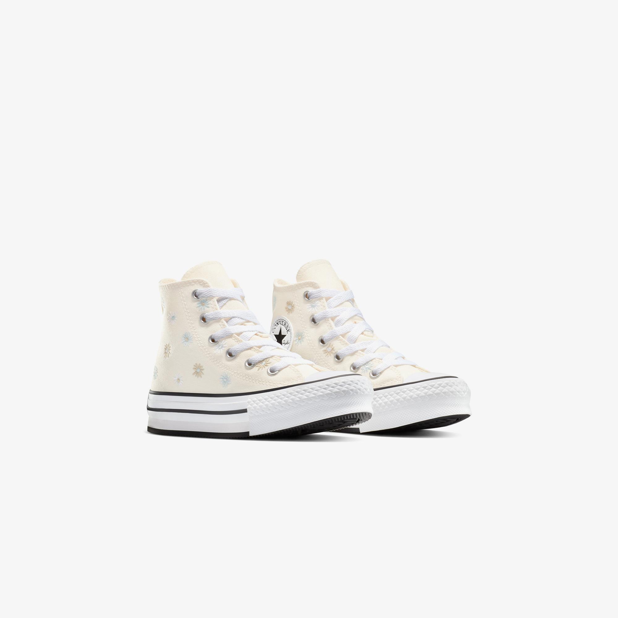 Converse Chuck Taylor All Star Platform Florals Çocuk Krem Sneaker