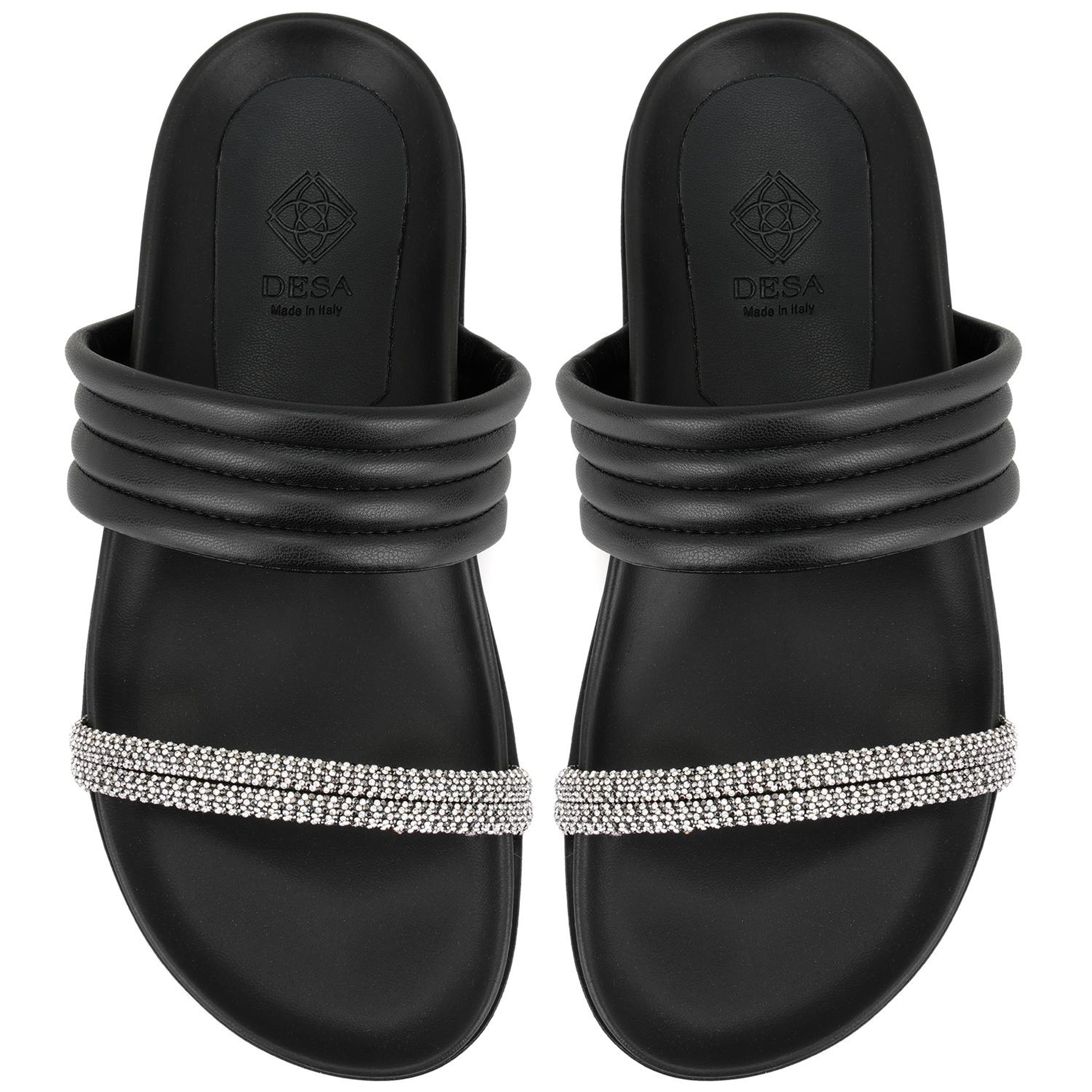 Emilo Siyah Kadın DesaComfort Tabanlı Terlik