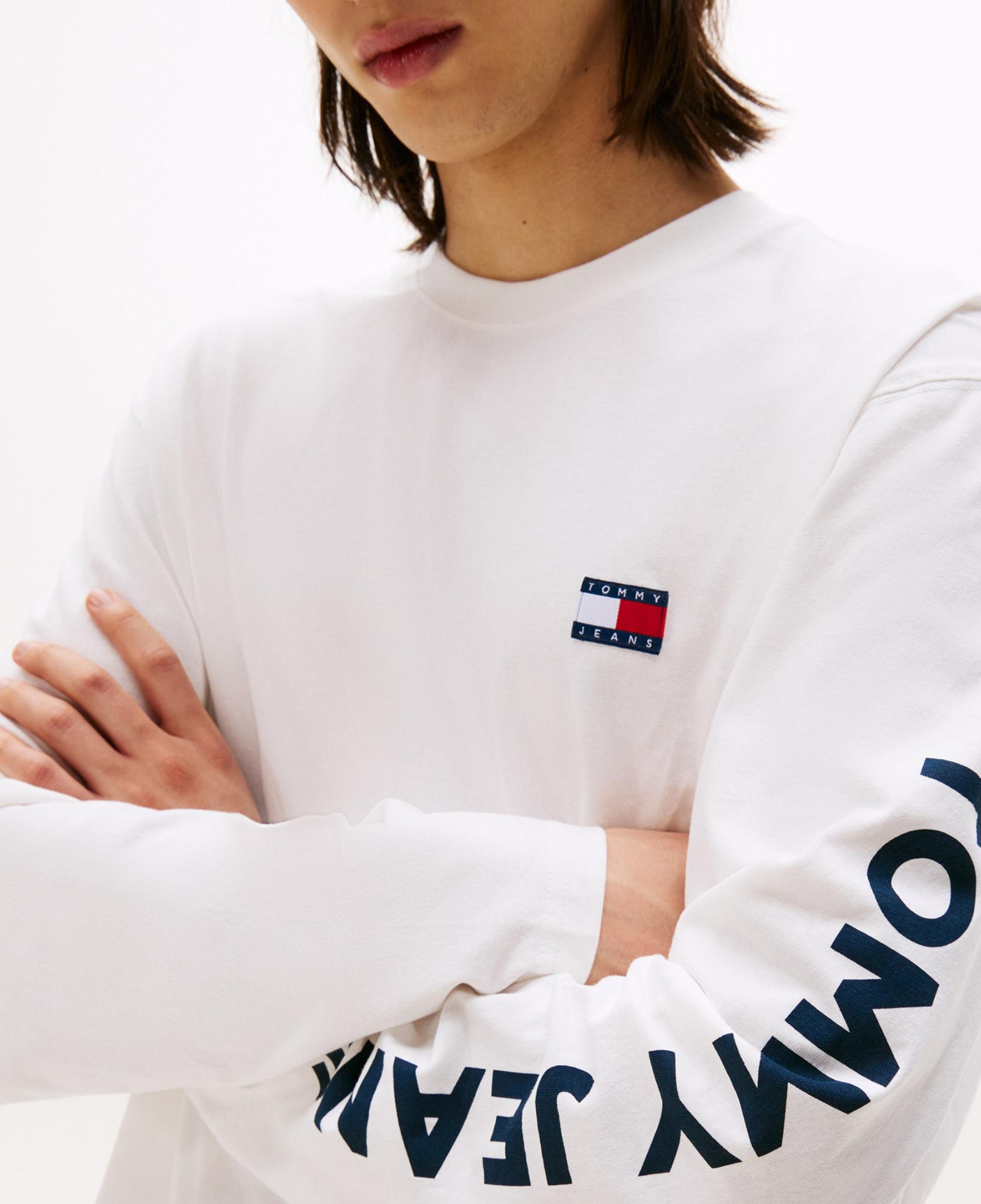 Tommy Jeans Relax New Classics Erkek Uzun Kollu Beyaz T-Shirt