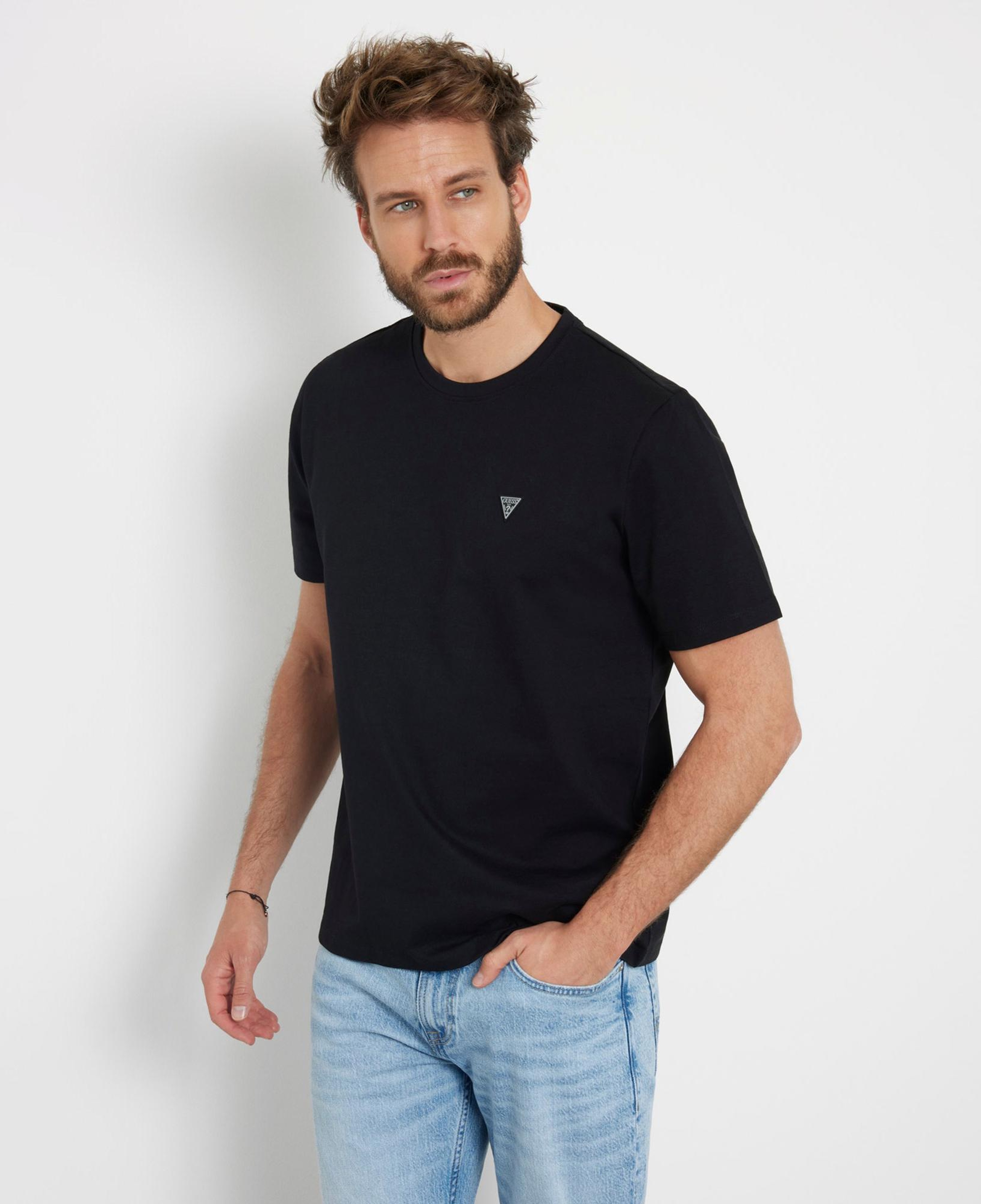 Guess Patch Regular Fit Erkek Siyah T-Shirt