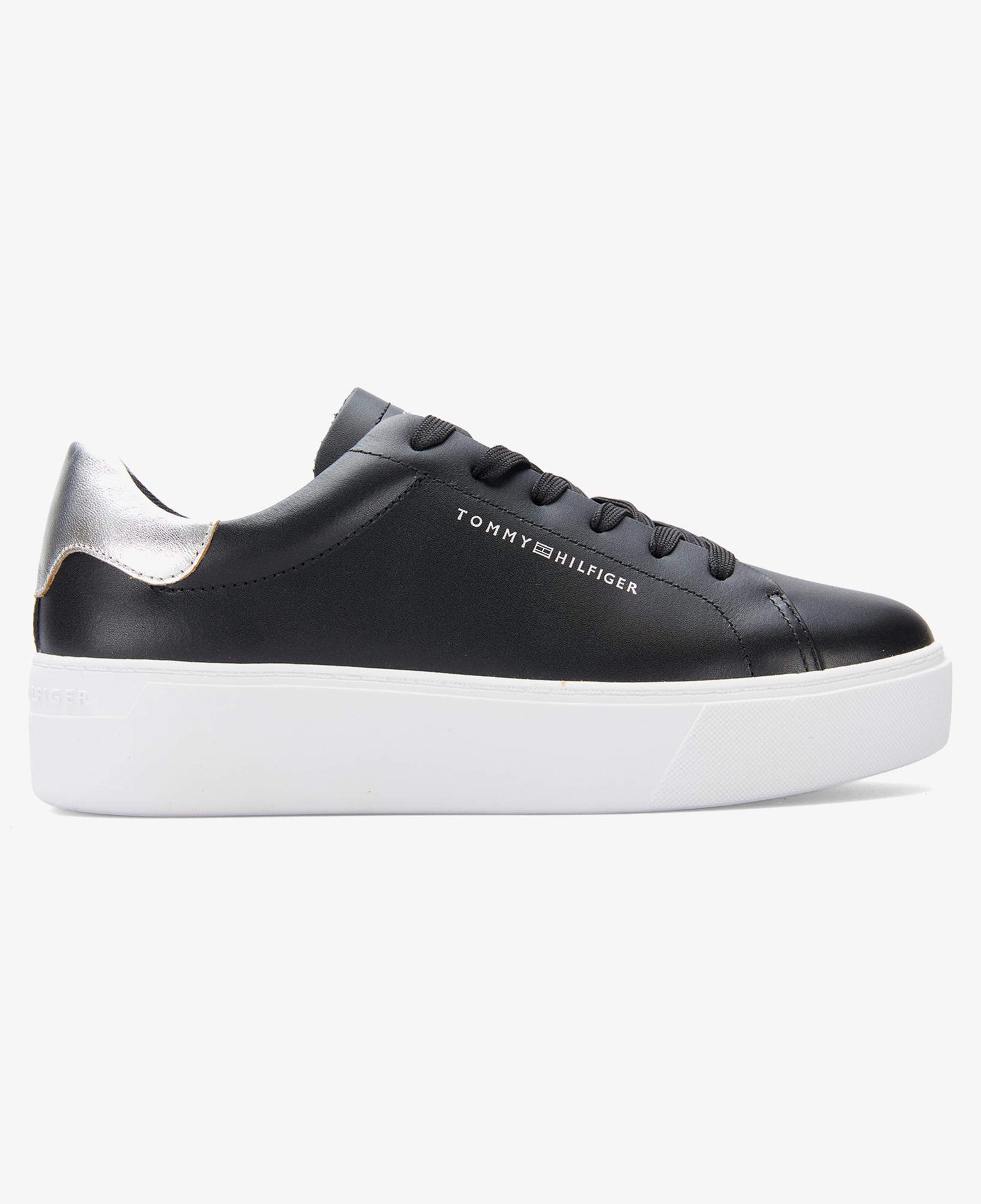Tommy Hilfiger Essential Platform Court Kadın Siyah Sneaker