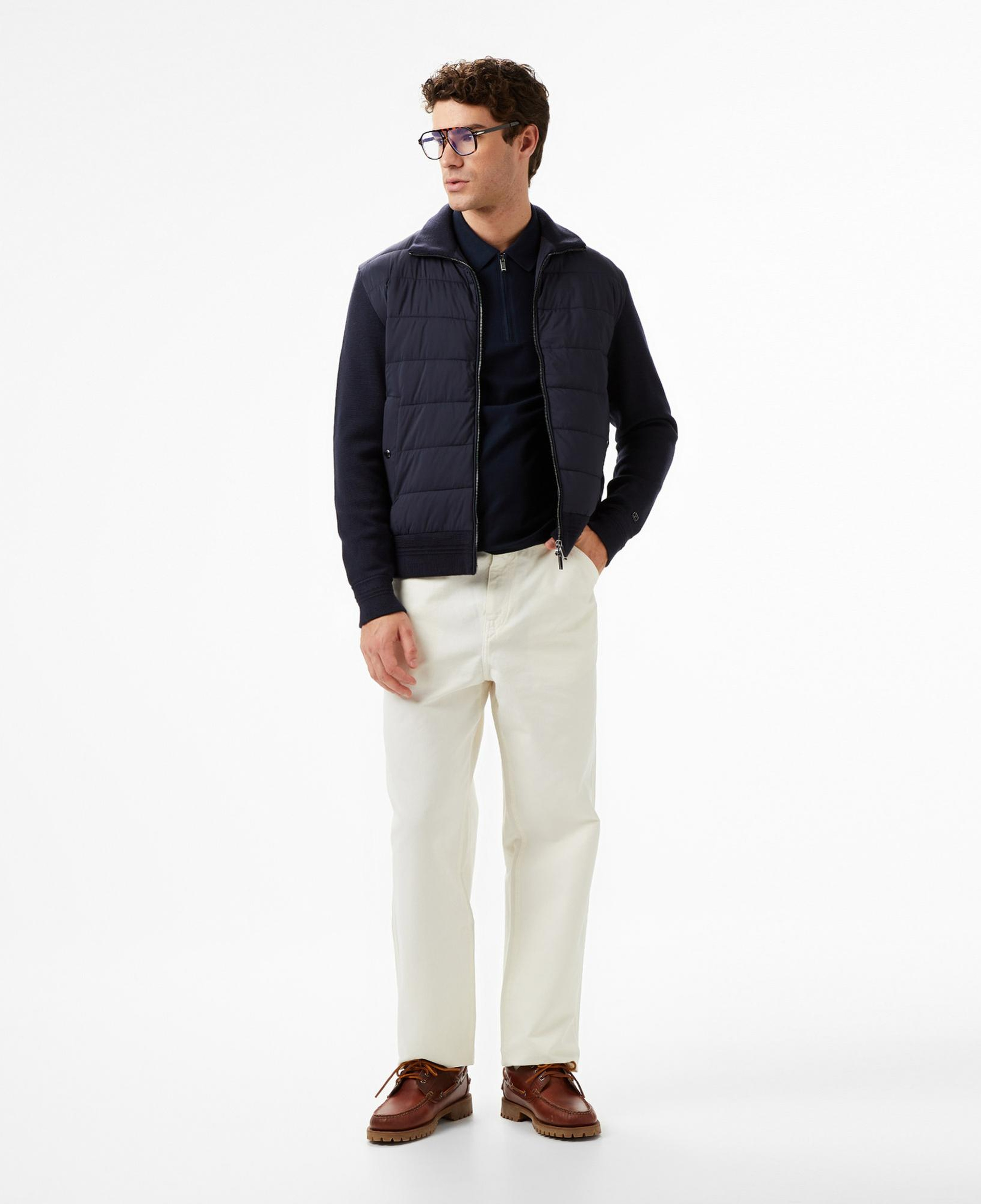 Tommy Hilfiger Mixed Media Erkek Lacivert Ceket