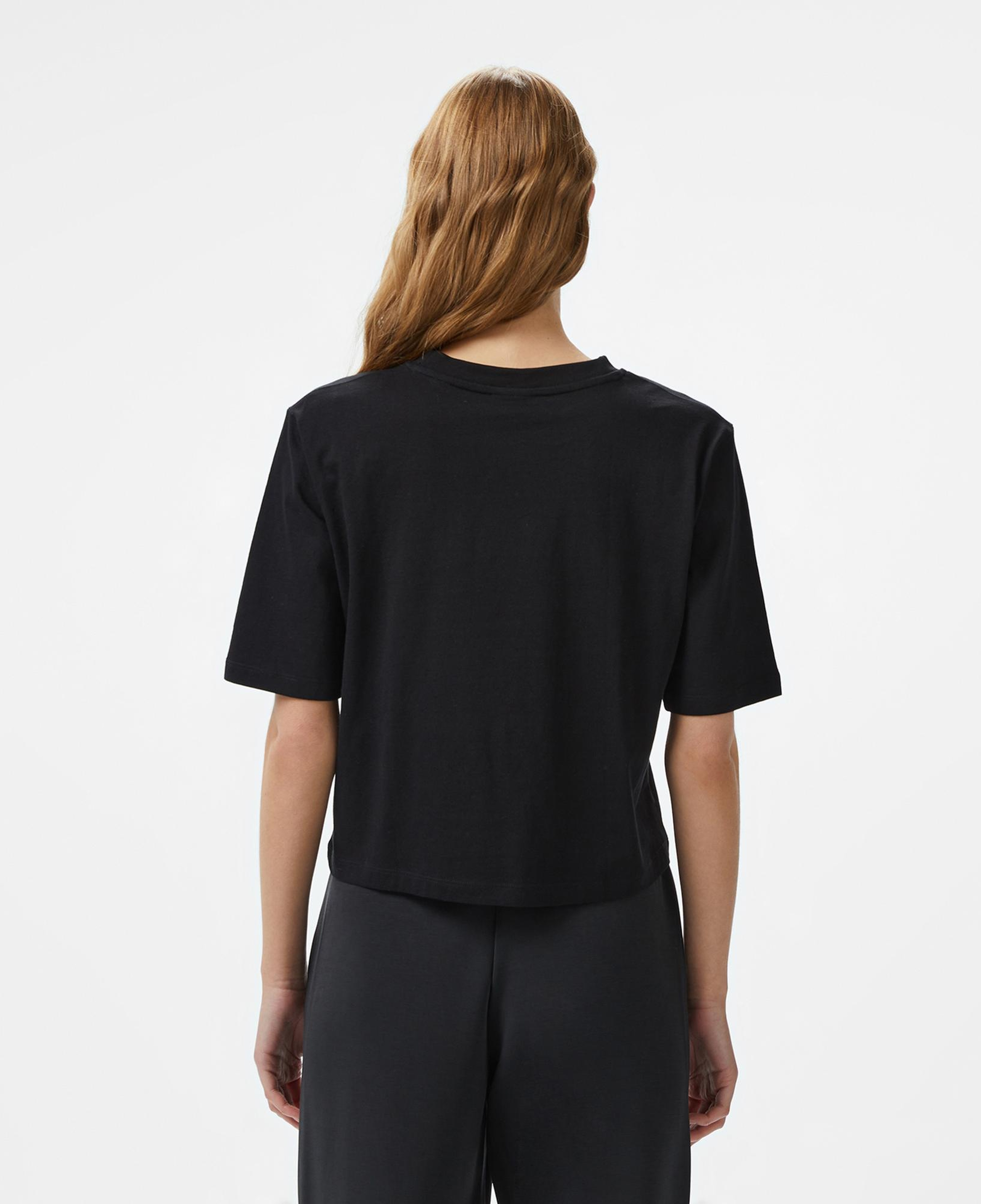 Guess Colette Boxy Mid Organic Stream Kadın Siyah T-Shirt