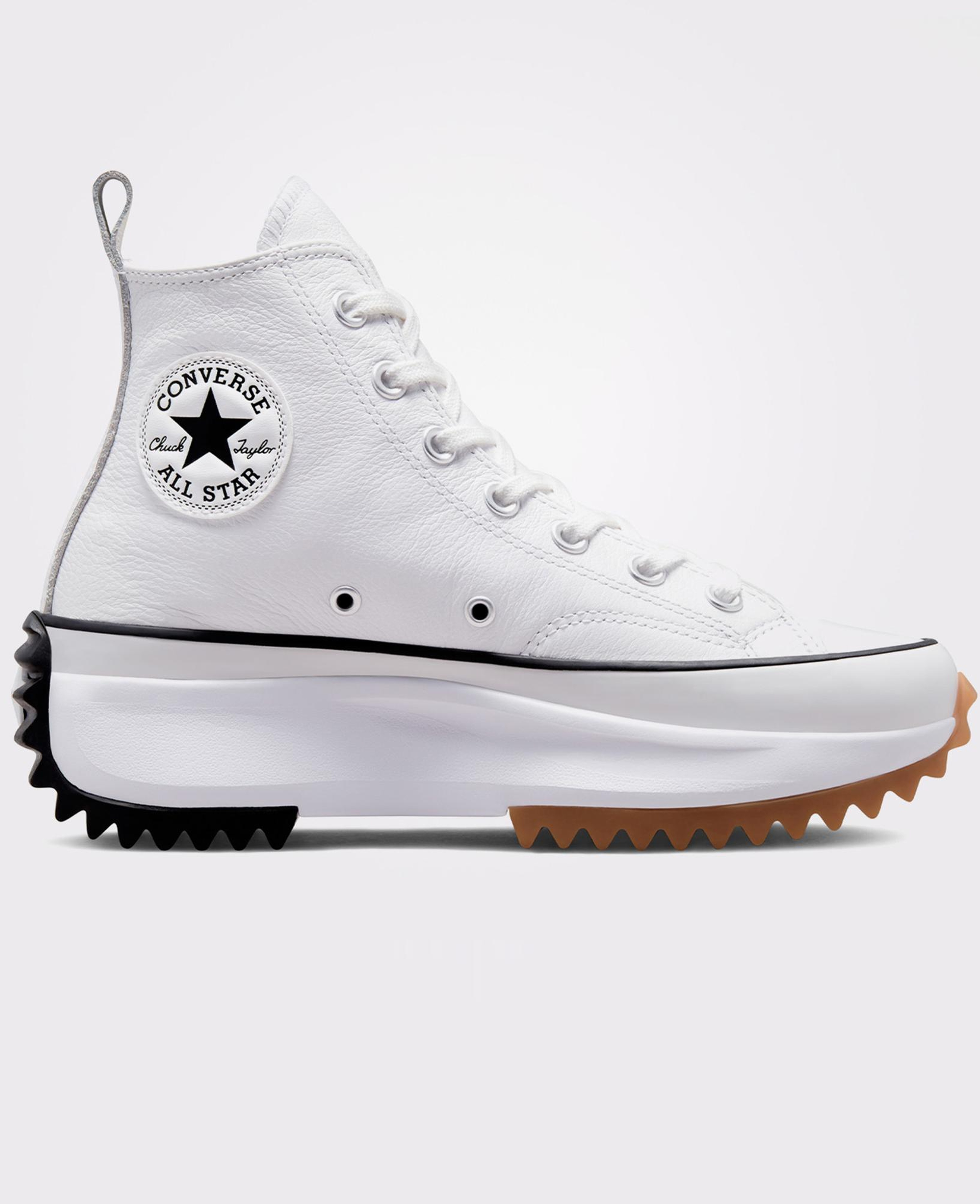 Converse Run Star Hike Platform Foundational Leather Unisex Beyaz Sneaker