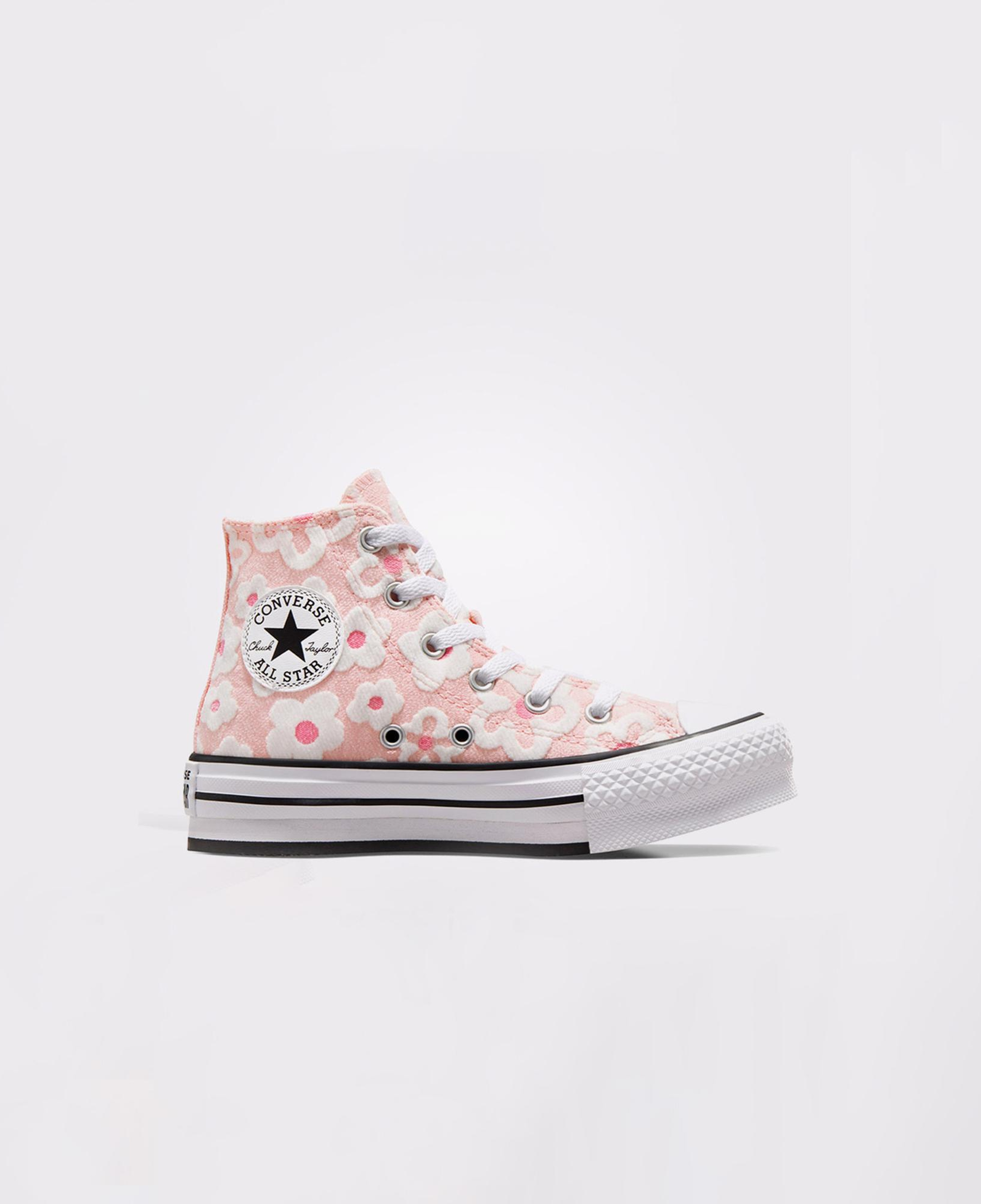 Converse Chuck Taylor All Star Lift Floral Embroidery Çocuk Pembe Platform Sneaker