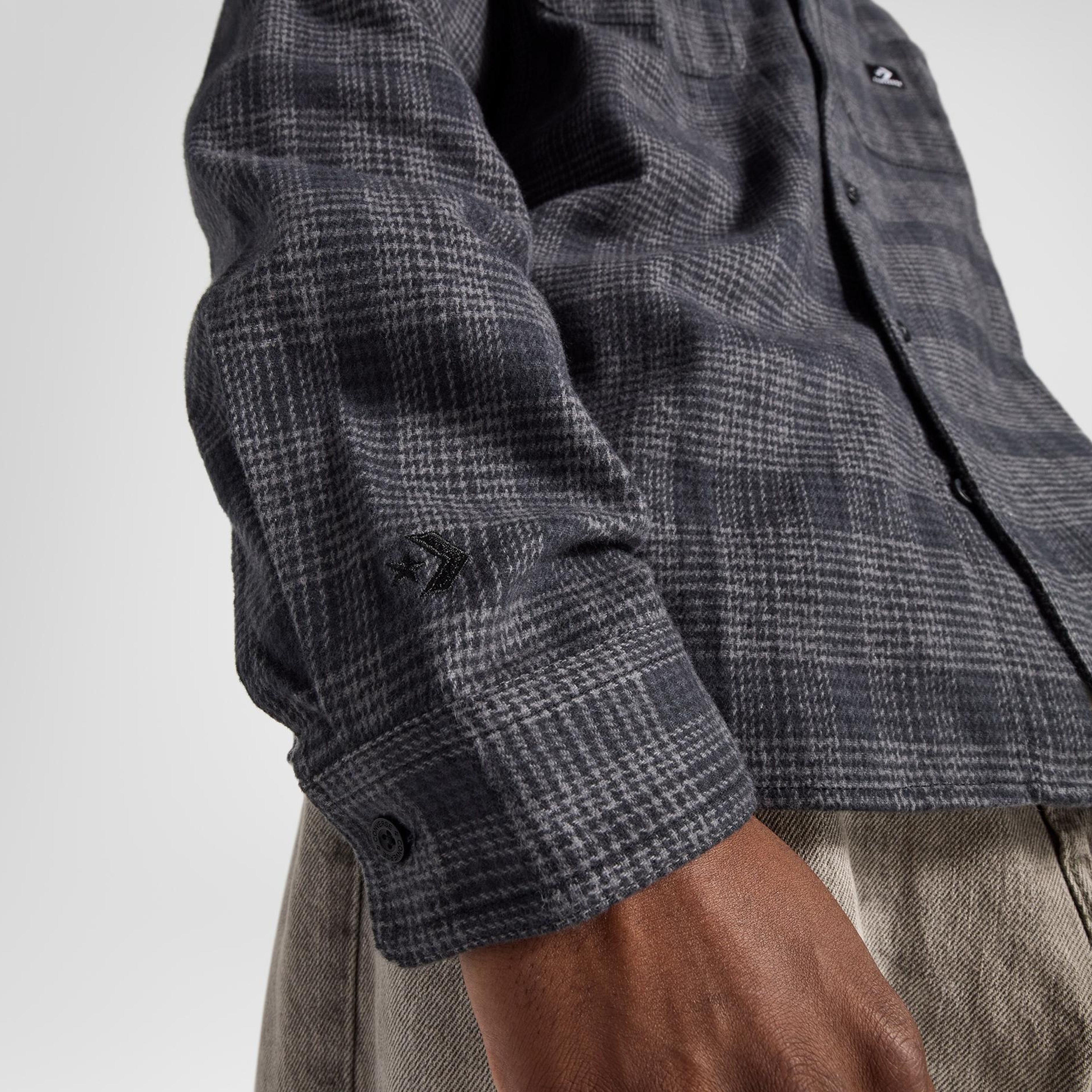 Converse Erkek Ekose Gri Gömlek