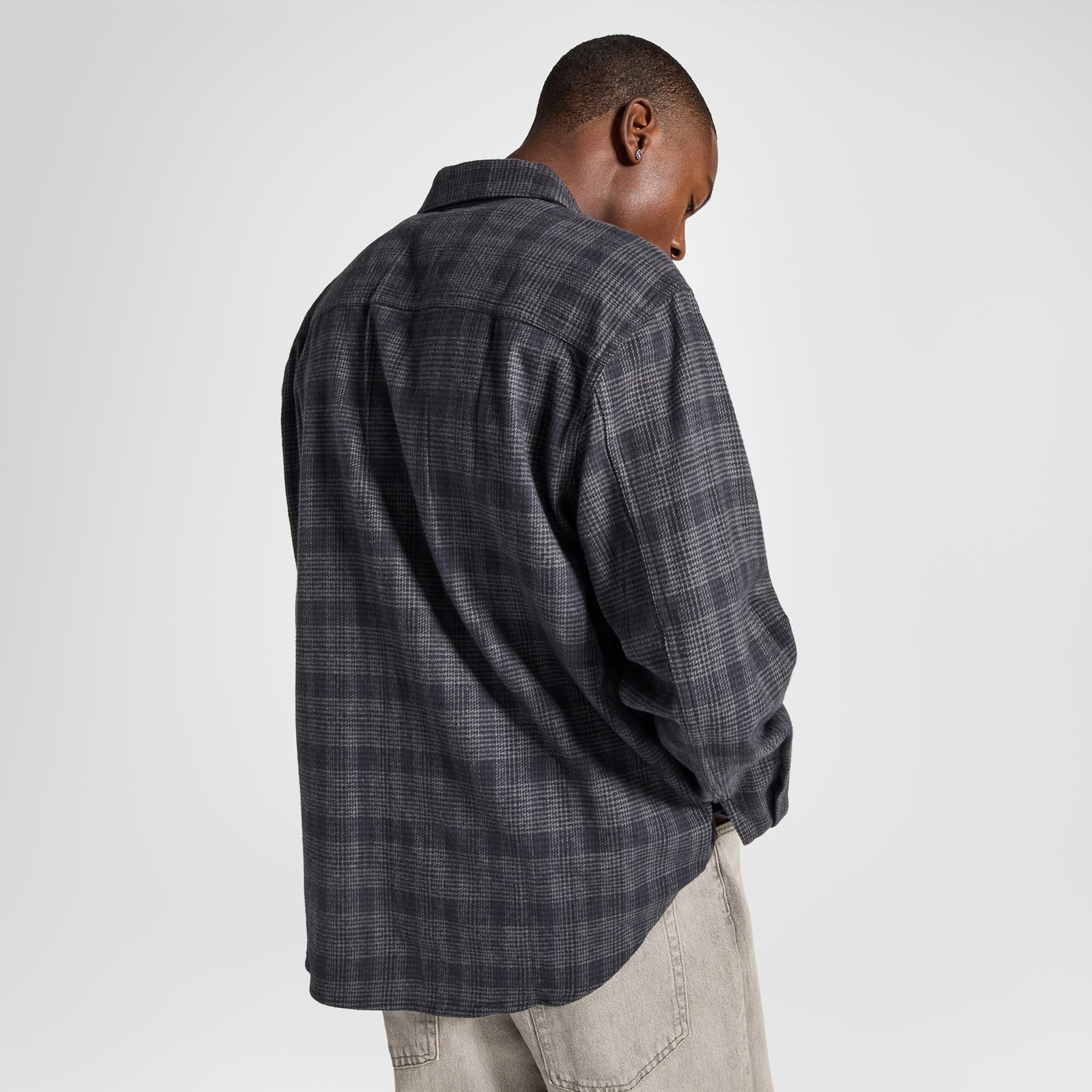 Converse Erkek Ekose Gri Gömlek