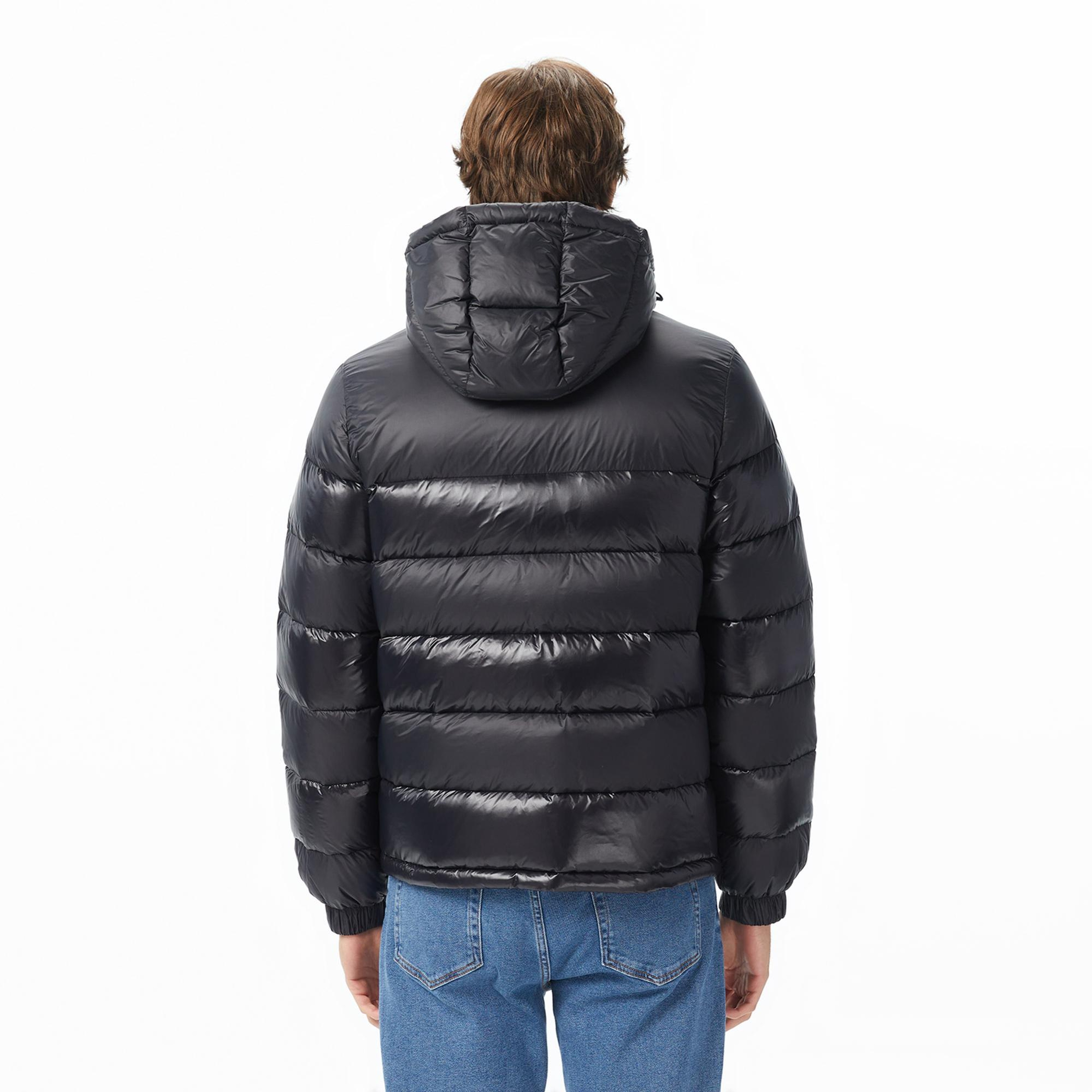 Lacoste Erkek Kapüşonlu Siyah Mont