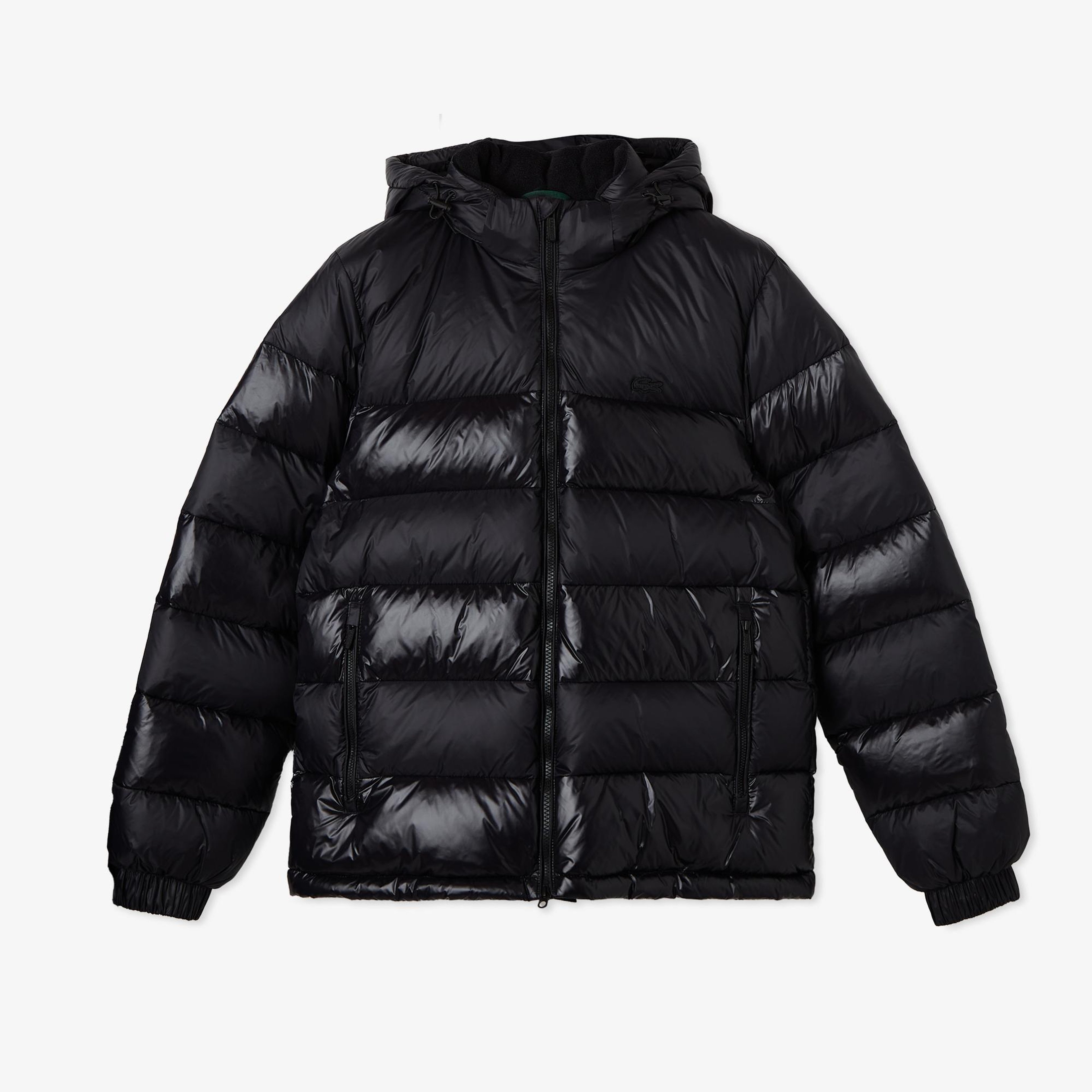 Lacoste Erkek Kapüşonlu Siyah Mont