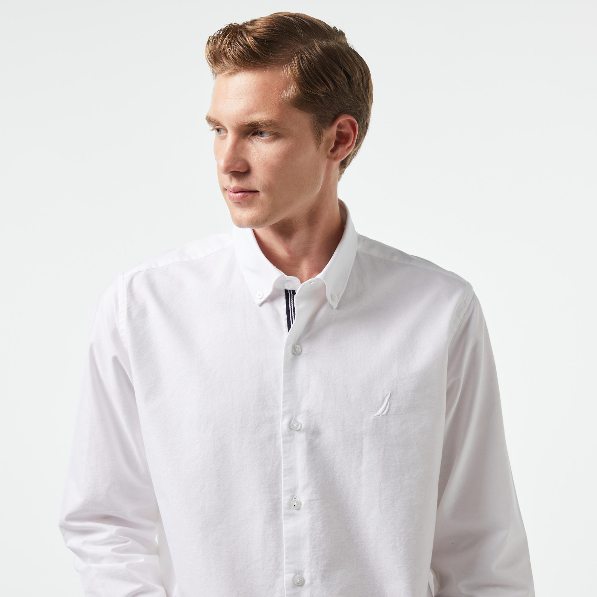 Nautica Erkek Beyaz Classic Fit Gömlek
