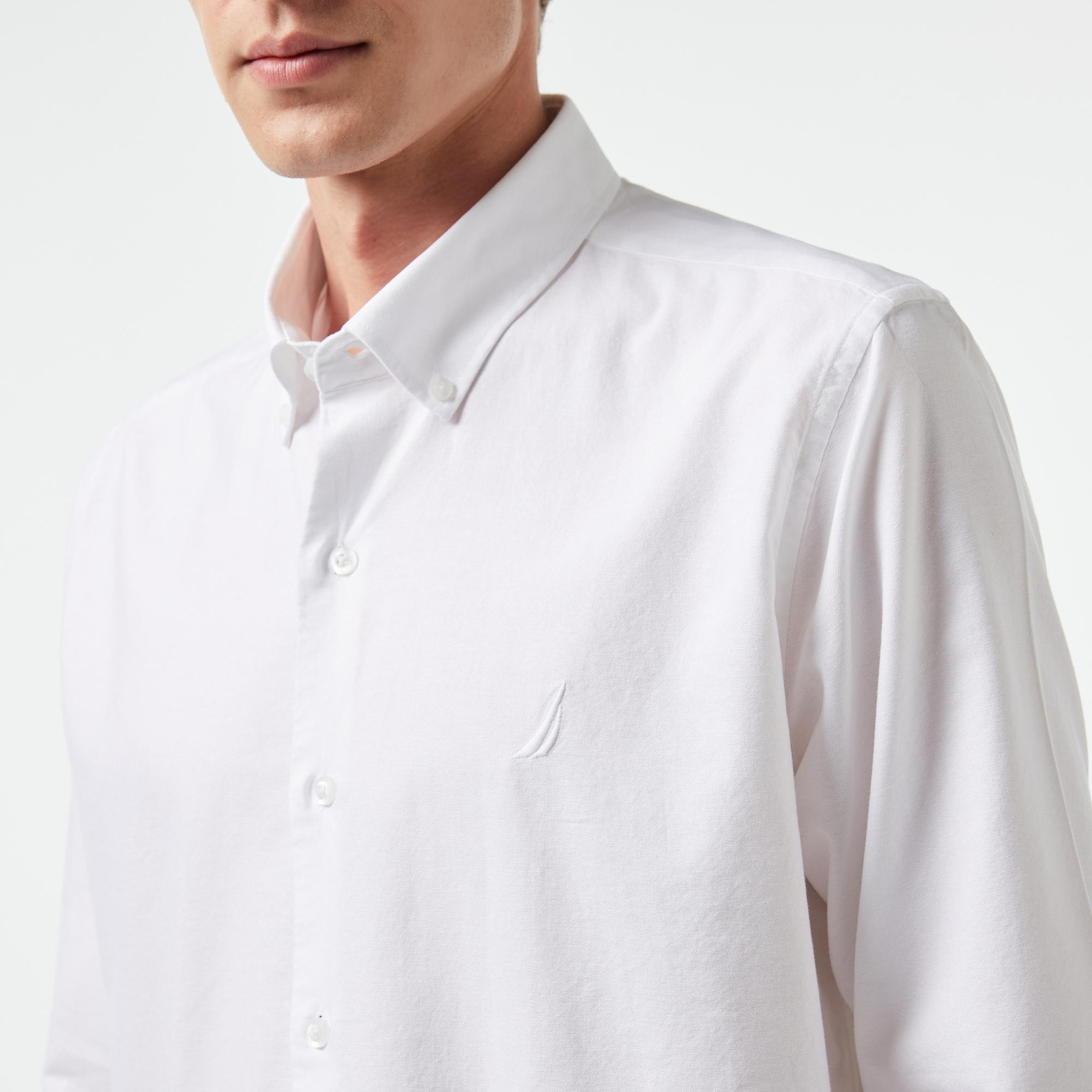 Nautica Erkek Beyaz Classic Fit Gömlek