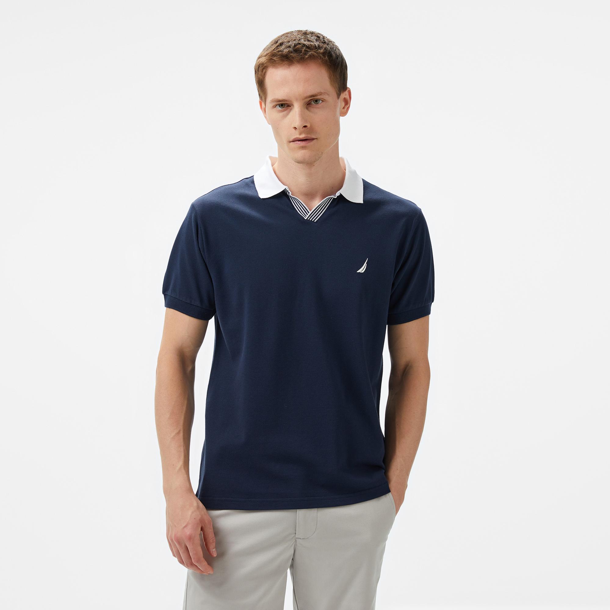 Nautica Erkek Lacivert Classic Fit Polo Yaka T-Shirt