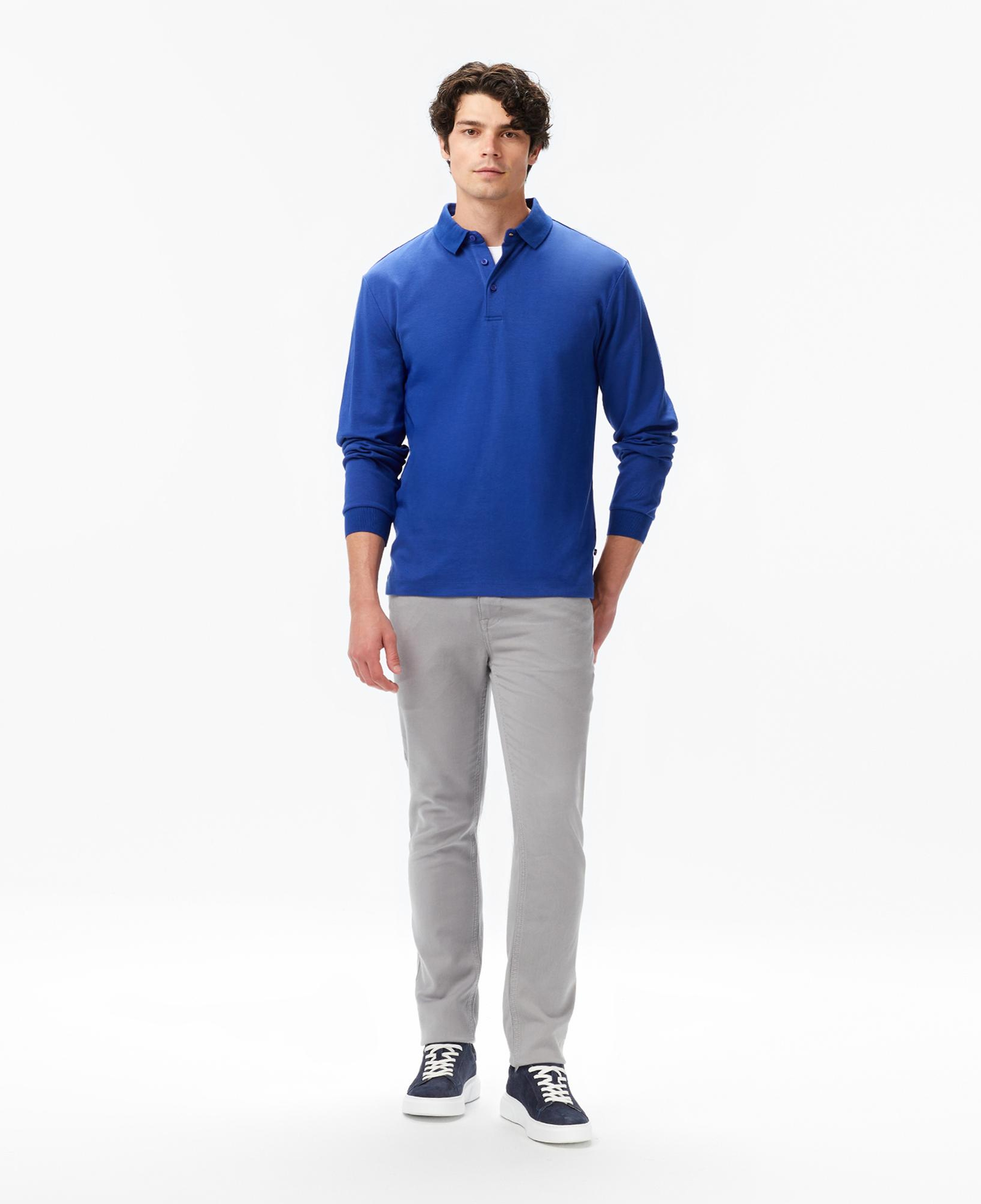 Nautica Erkek Mavi Classic Fit Uzun Kollu Polo Yaka T-Shirt